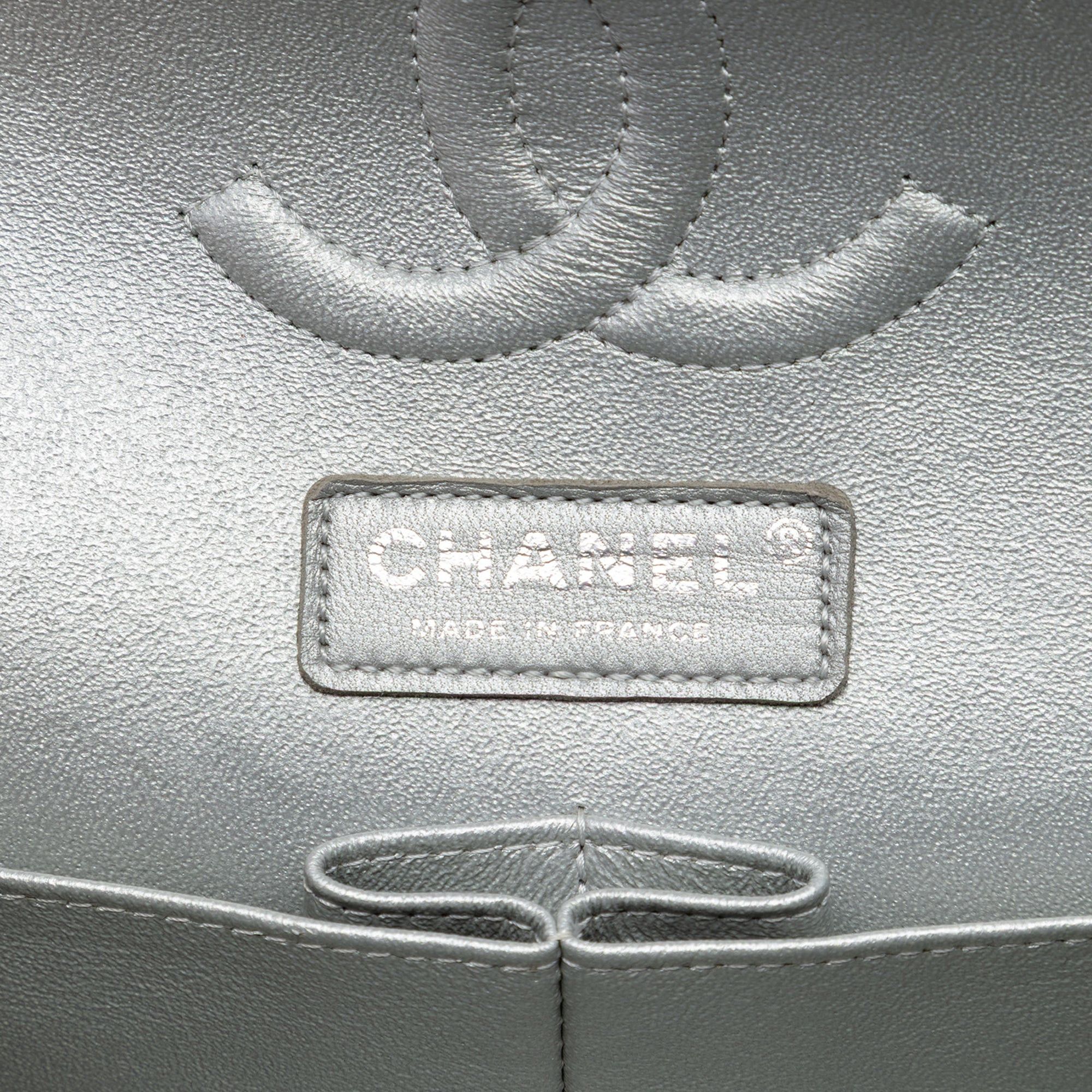 Chanel Medium Classic Quilted Tweed and Metallic Lambskin Double Flap Size ONE SIZE - 5 Thumbnail
