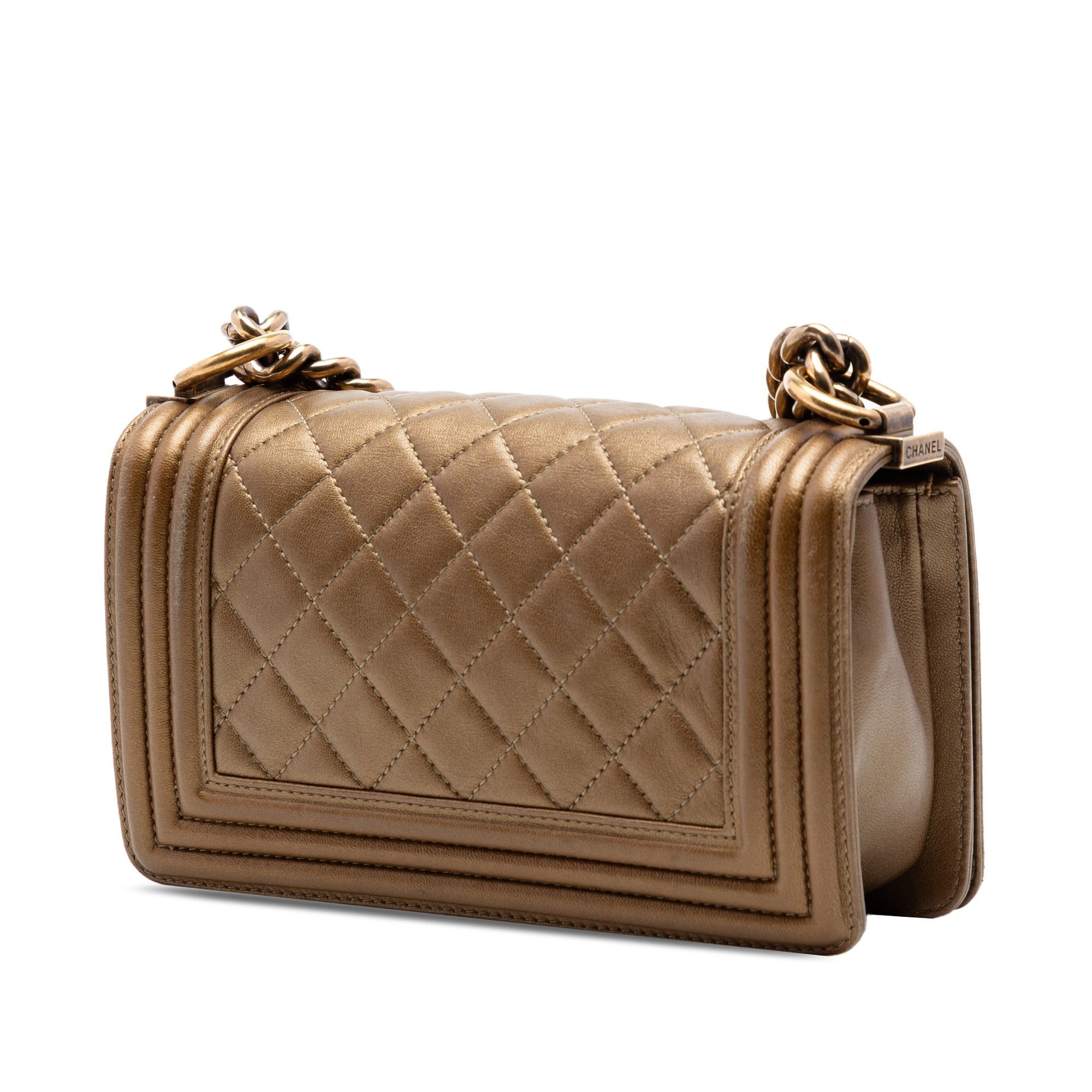 Chanel Small Quilted Metallic Lambskin Boy Flap Size ONE SIZE - 2 Thumbnail