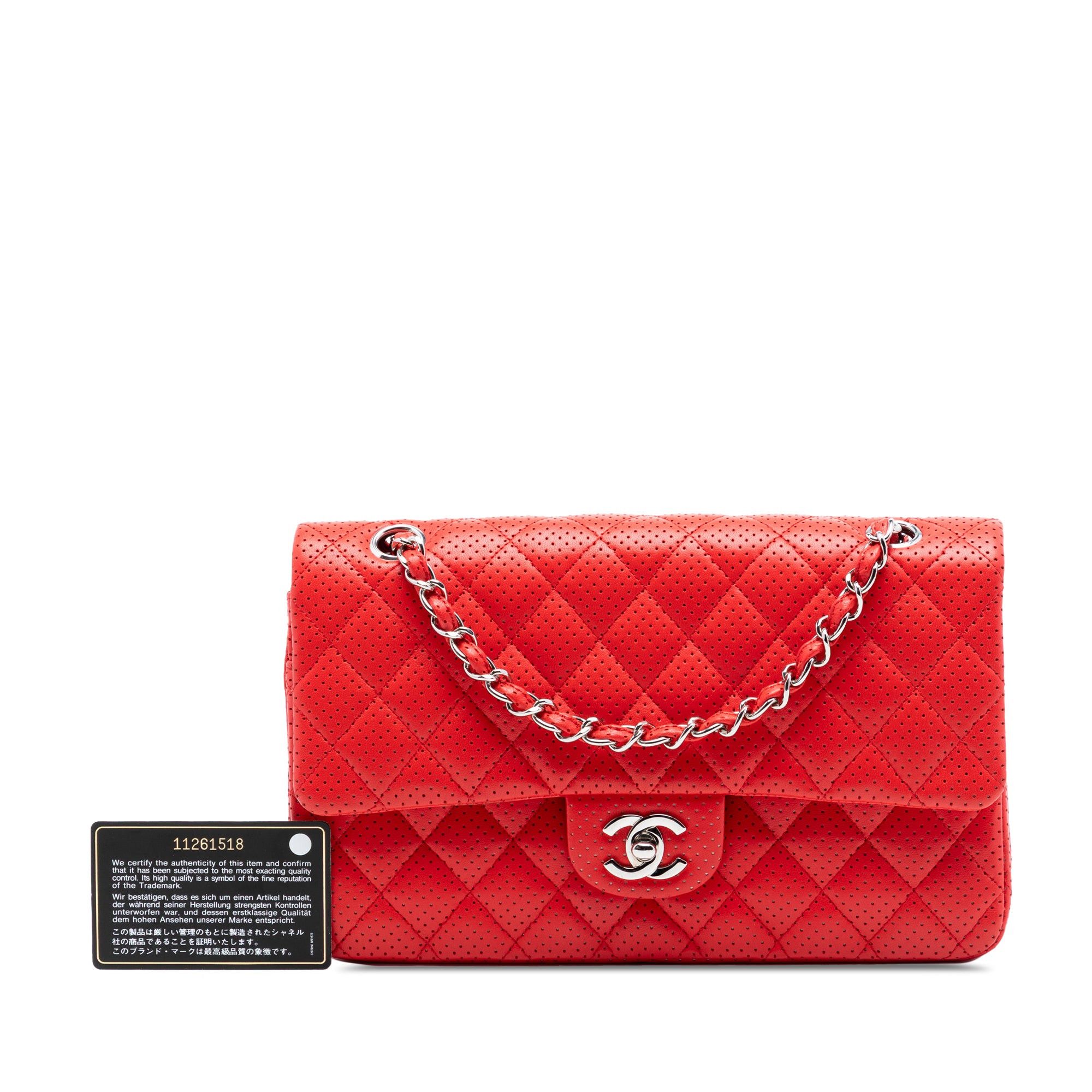 Chanel Medium Classic Perforated Lambskin Double Flap Size ONE SIZE - 8 Thumbnail