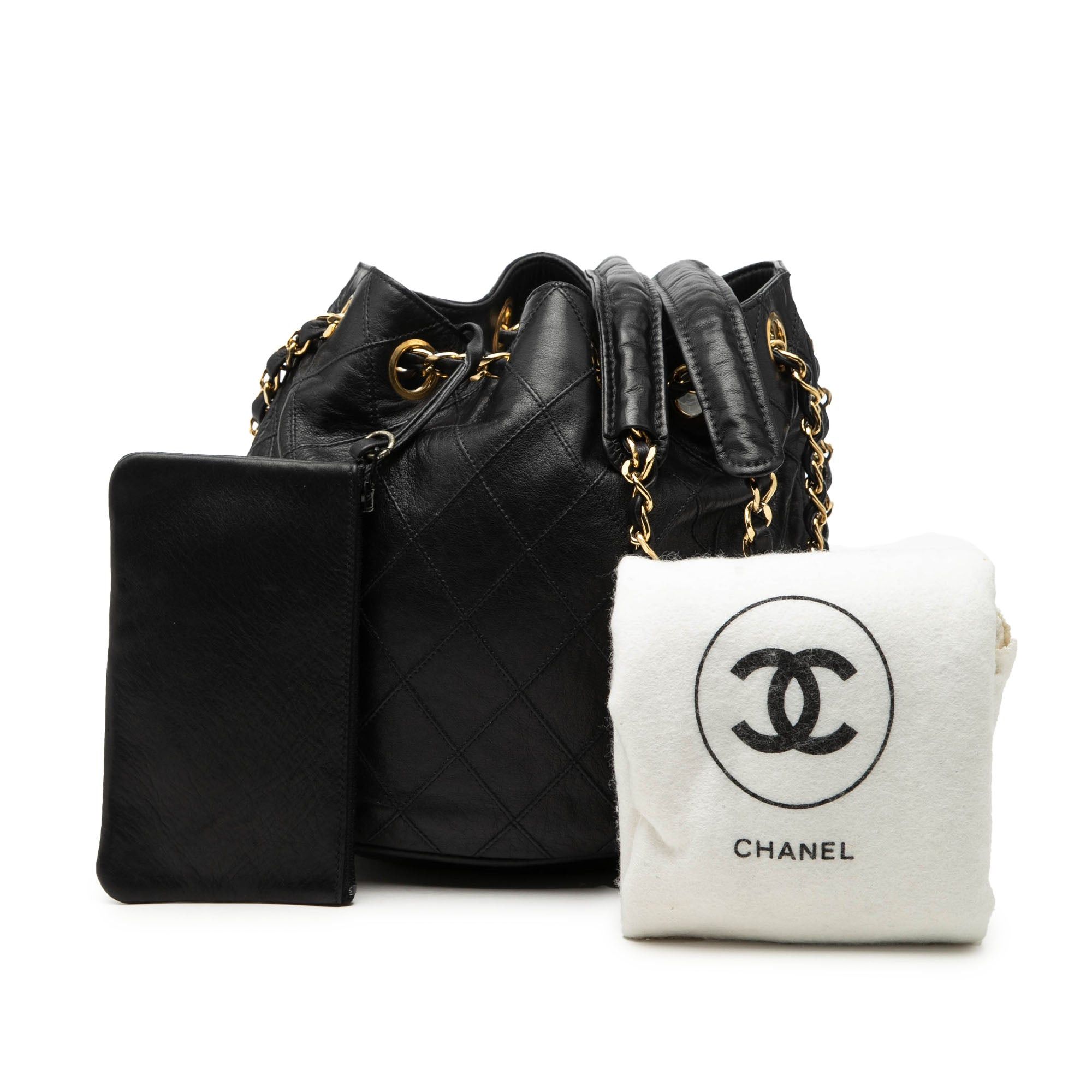 Chanel Quilted Lambskin Drawstring Chain Bucket Bag Size ONE SIZE - 8 Thumbnail