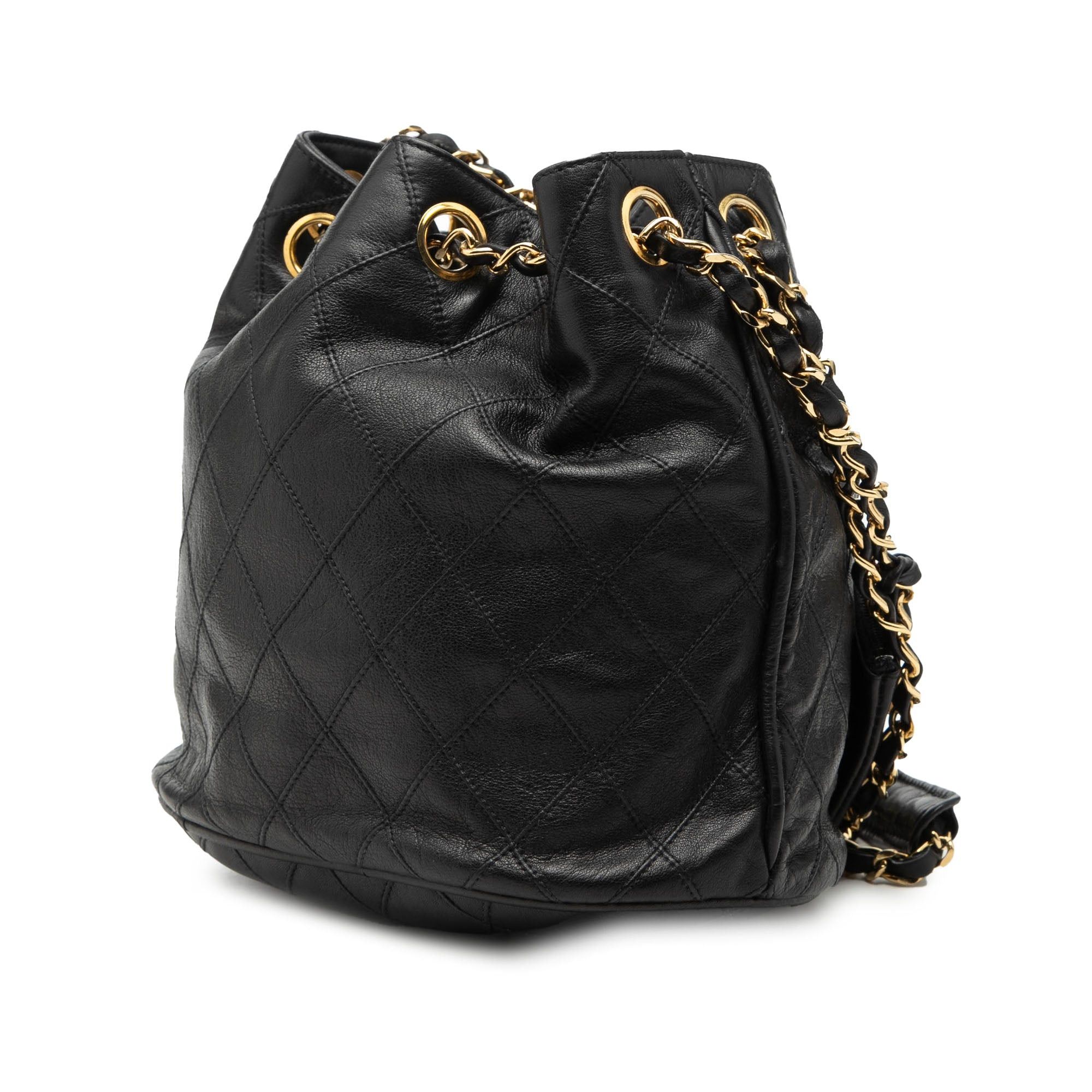 Chanel Quilted Lambskin Drawstring Chain Bucket Bag Size ONE SIZE - 2 Thumbnail
