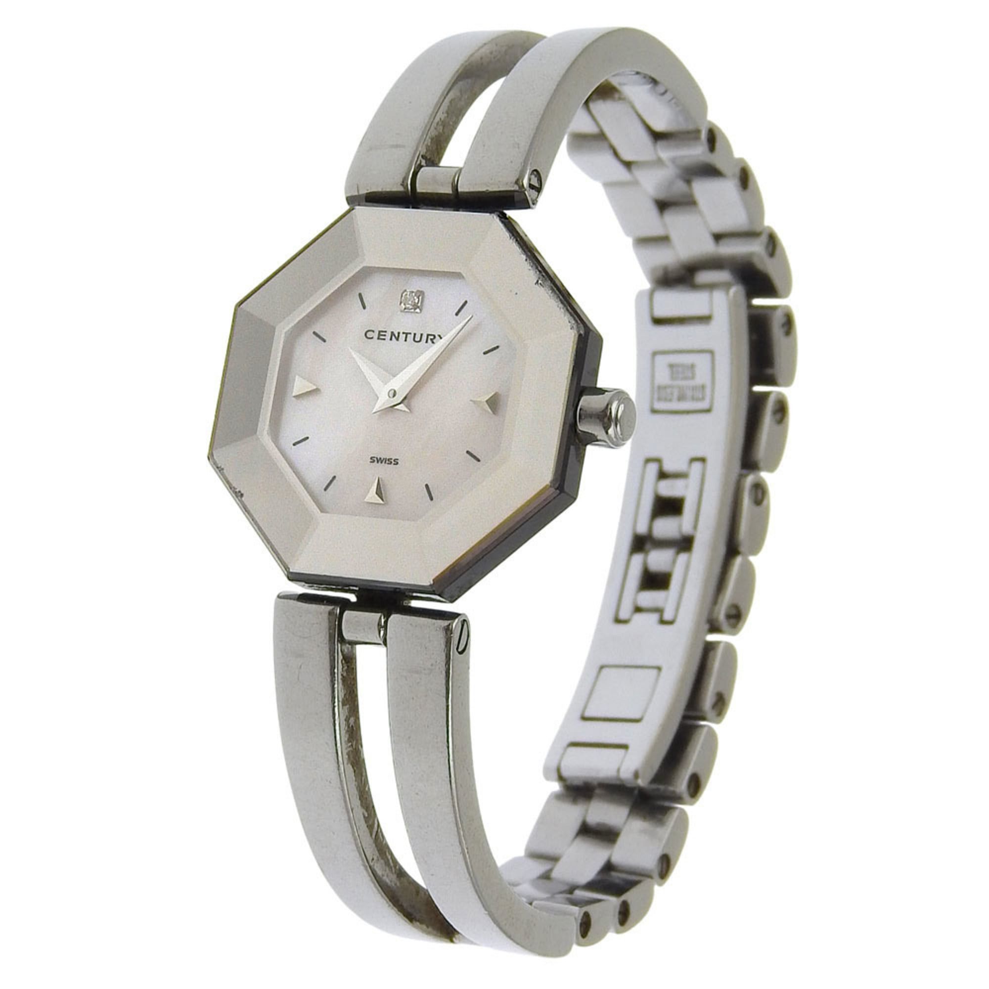 Other Century Time Gem Women's Watch, 1-Diamond, Stainless Steel, Quartz, Analog, White Mother-of-Pearl Dial Size ONE SIZE - 2 Thumbnail