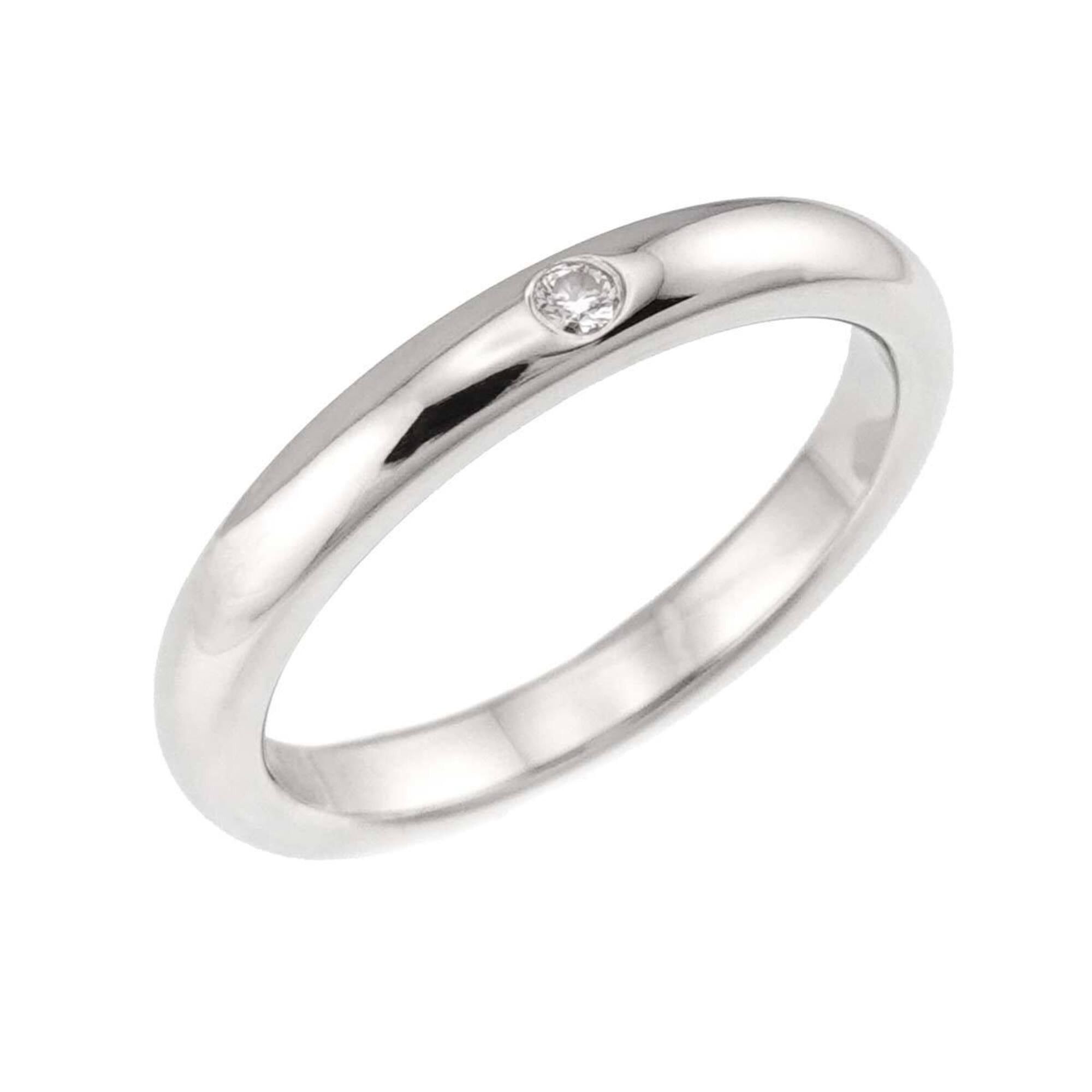 Tiffany & Co. Tiffany & Co. Stacking Band Ring with 1 Diamond, Platinum. Size ONE SIZE - 5 Thumbnail