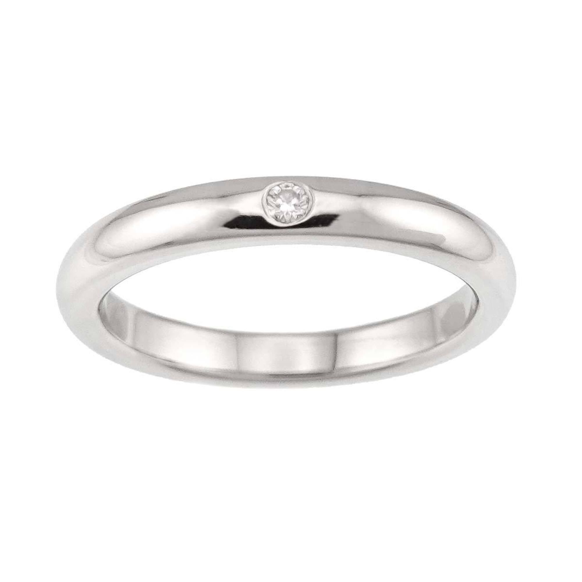 Tiffany & Co. Tiffany & Co. Stacking Band Ring with 1 Diamond, Platinum. Size ONE SIZE - 2 Thumbnail
