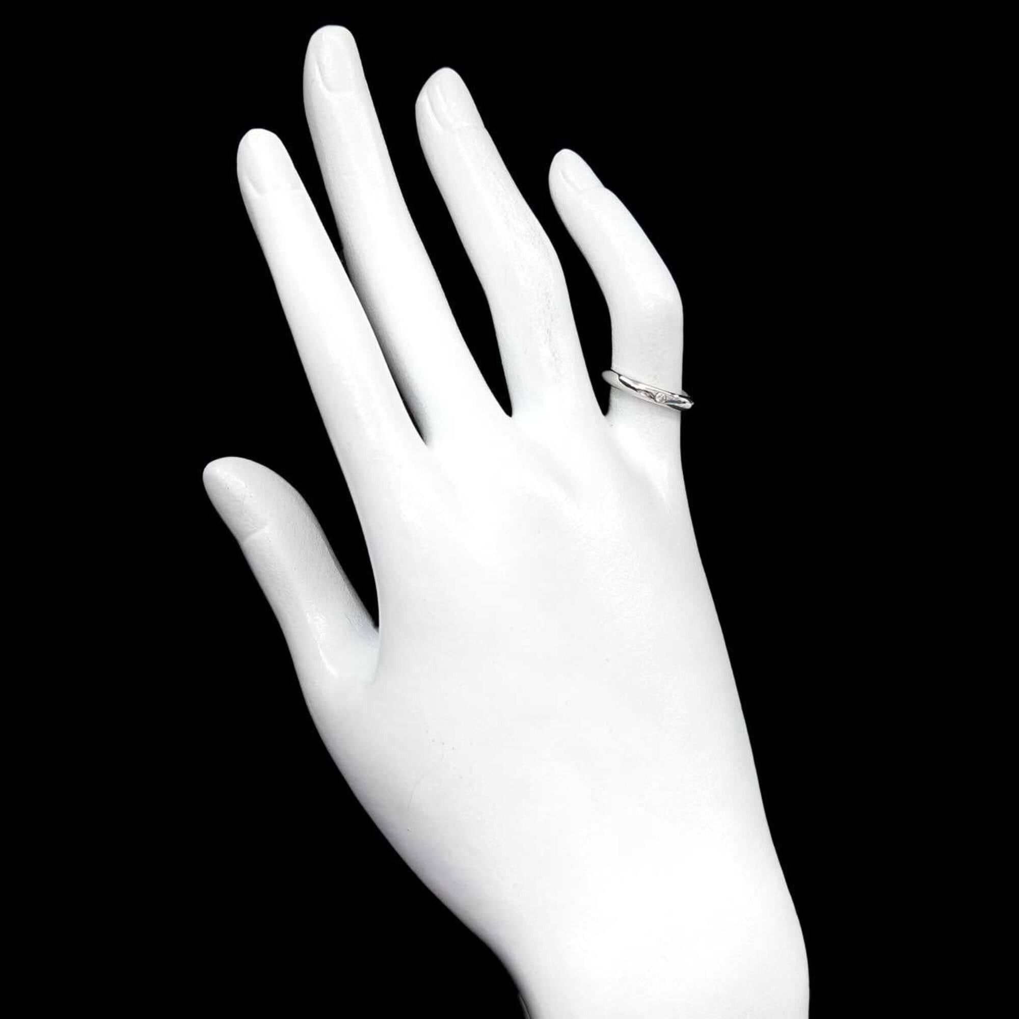 Tiffany & Co. Tiffany & Co. Stacking Band Ring with 1 Diamond, Platinum. Size ONE SIZE - 7 Thumbnail