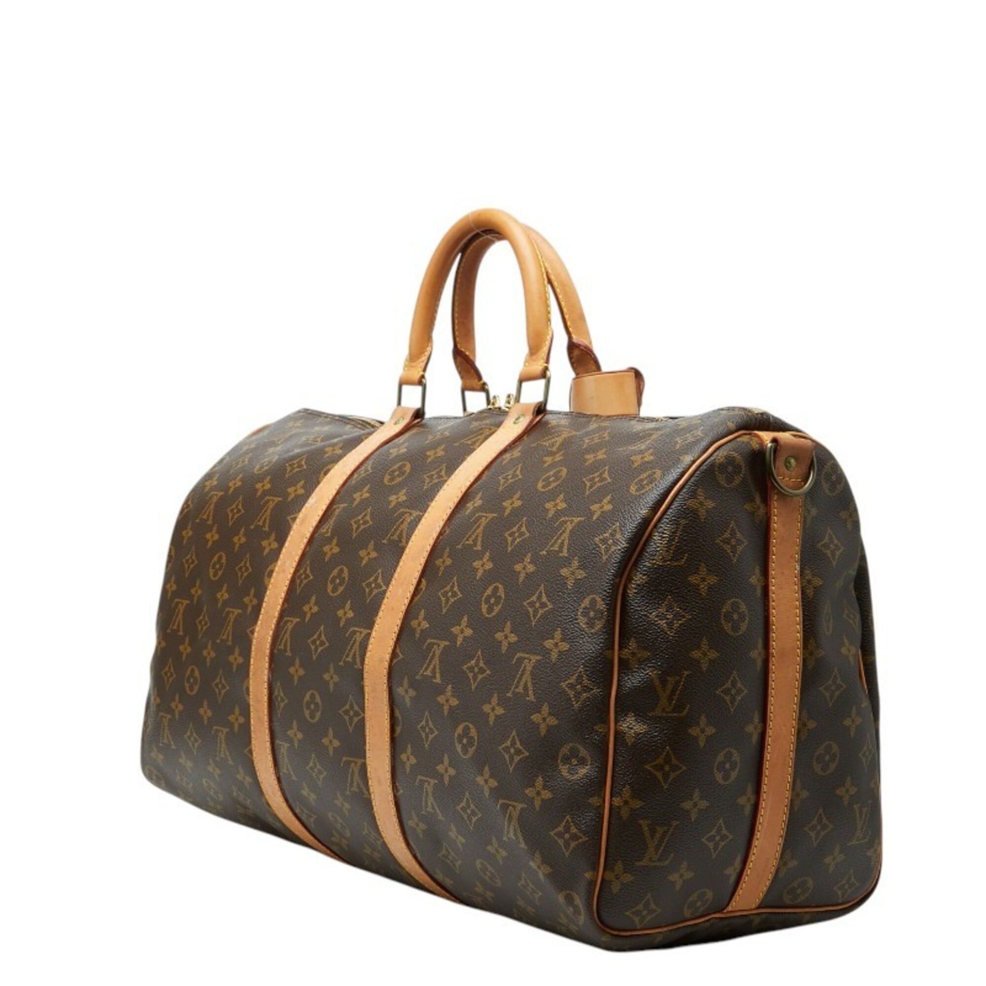 Louis Vuitton Louis Vuitton Monogram Keepall 50 Boston Bag M41426 Brown Leather Women's LOUIS VUITTON Size ONE SIZE - 2 Thumbnail