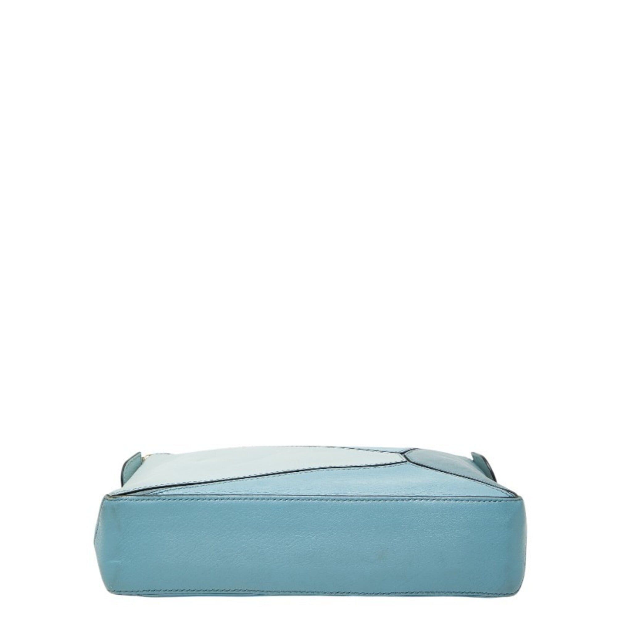 Loewe Loewe Anagram Puzzle Shoulder Bag, Blue Leather, Women's LOEWE Size ONE SIZE - 3 Thumbnail