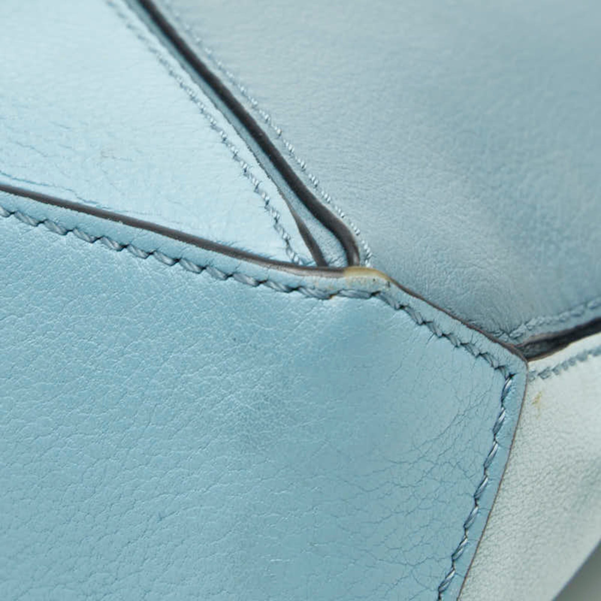 Loewe Loewe Anagram Puzzle Shoulder Bag, Blue Leather, Women's LOEWE Size ONE SIZE - 4 Thumbnail