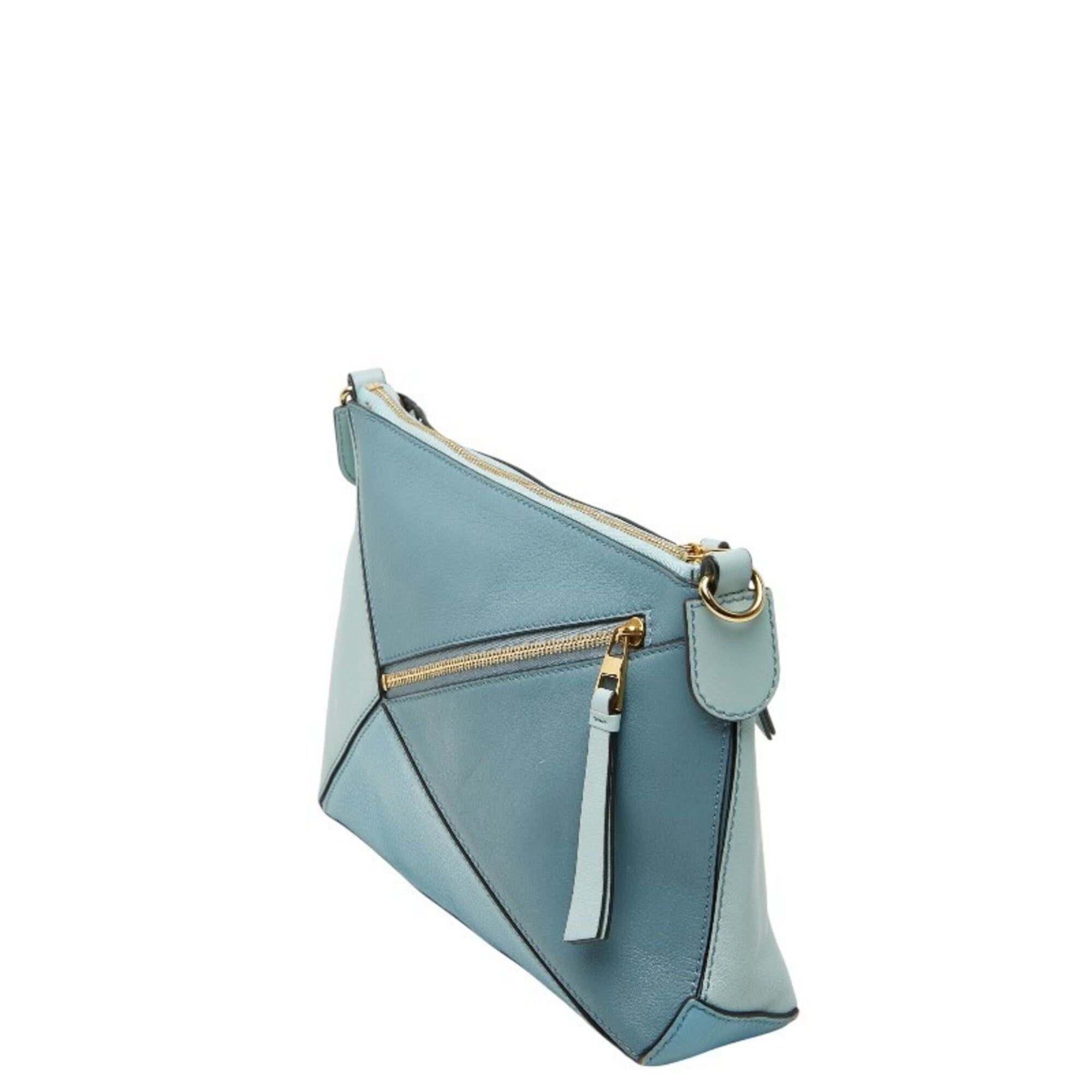 Loewe Loewe Anagram Puzzle Shoulder Bag, Blue Leather, Women's LOEWE Size ONE SIZE - 2 Thumbnail