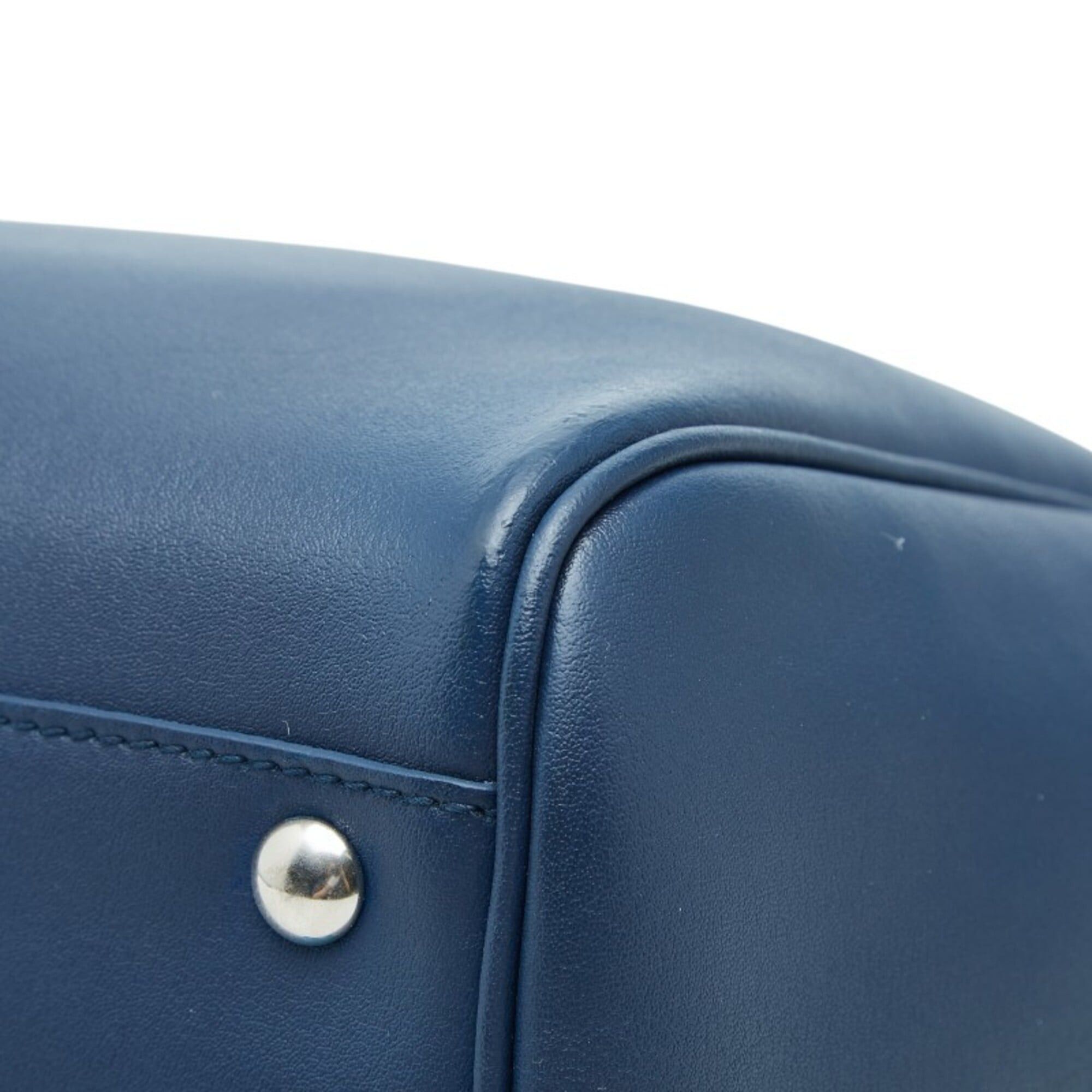 Salvatore Ferragamo Salvatore Ferragamo Nolita Handbag Shoulder Bag 2WAY EE-21 E621 Blue Leather Women's Size ONE SIZE - 4 Thumbnail