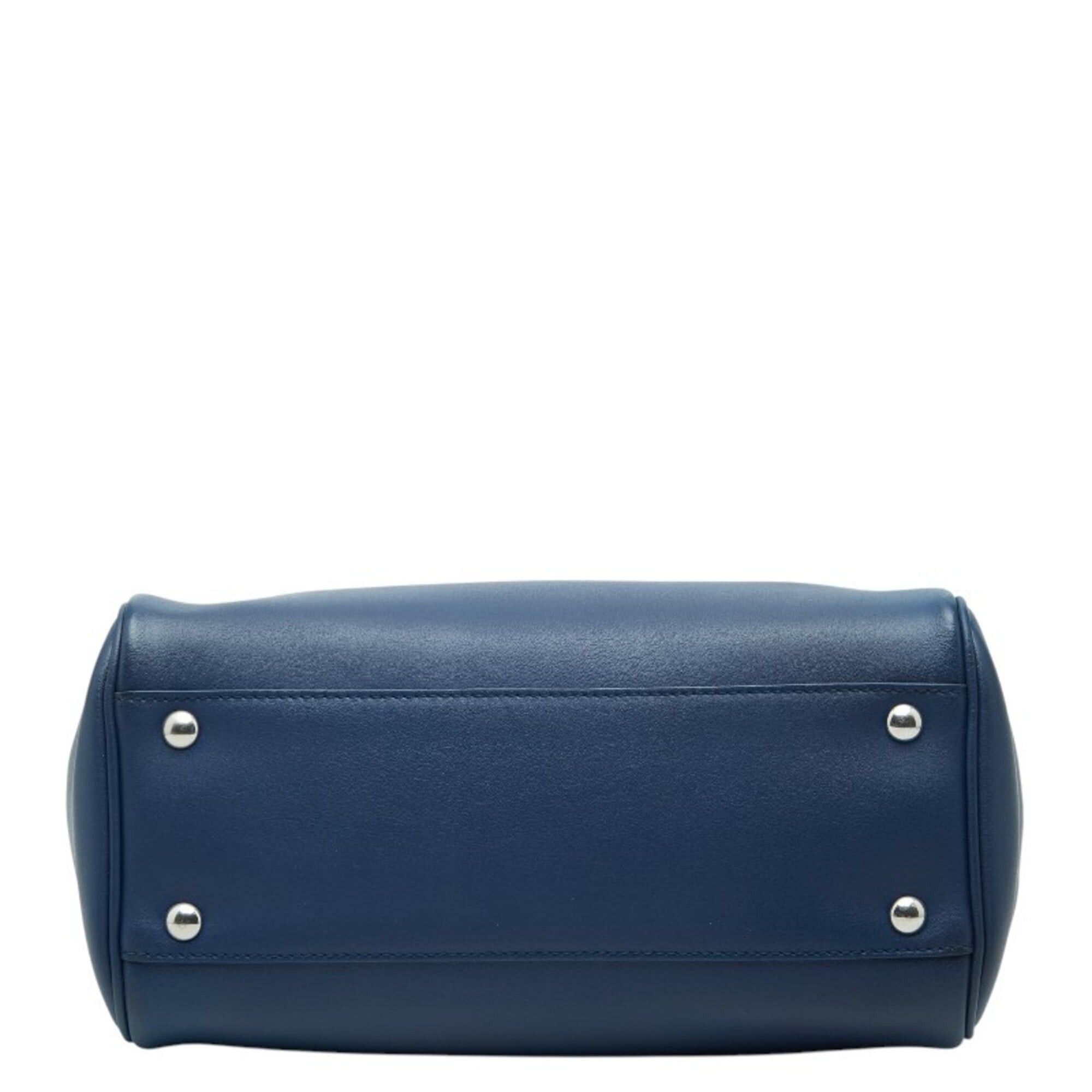 Salvatore Ferragamo Salvatore Ferragamo Nolita Handbag Shoulder Bag 2WAY EE-21 E621 Blue Leather Women's Size ONE SIZE - 3 Thumbnail