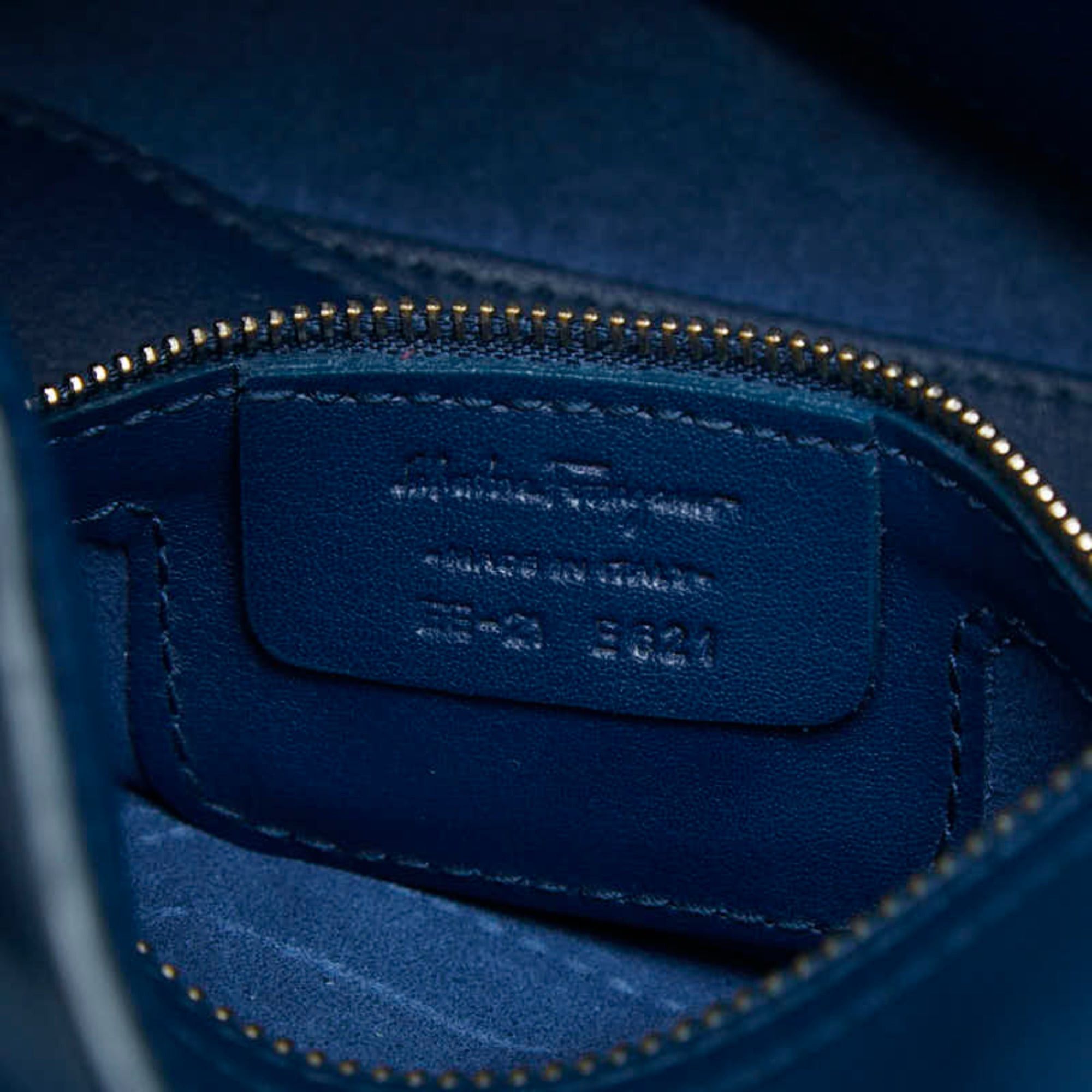 Salvatore Ferragamo Salvatore Ferragamo Nolita Handbag Shoulder Bag 2WAY EE-21 E621 Blue Leather Women's Size ONE SIZE - 10 Thumbnail