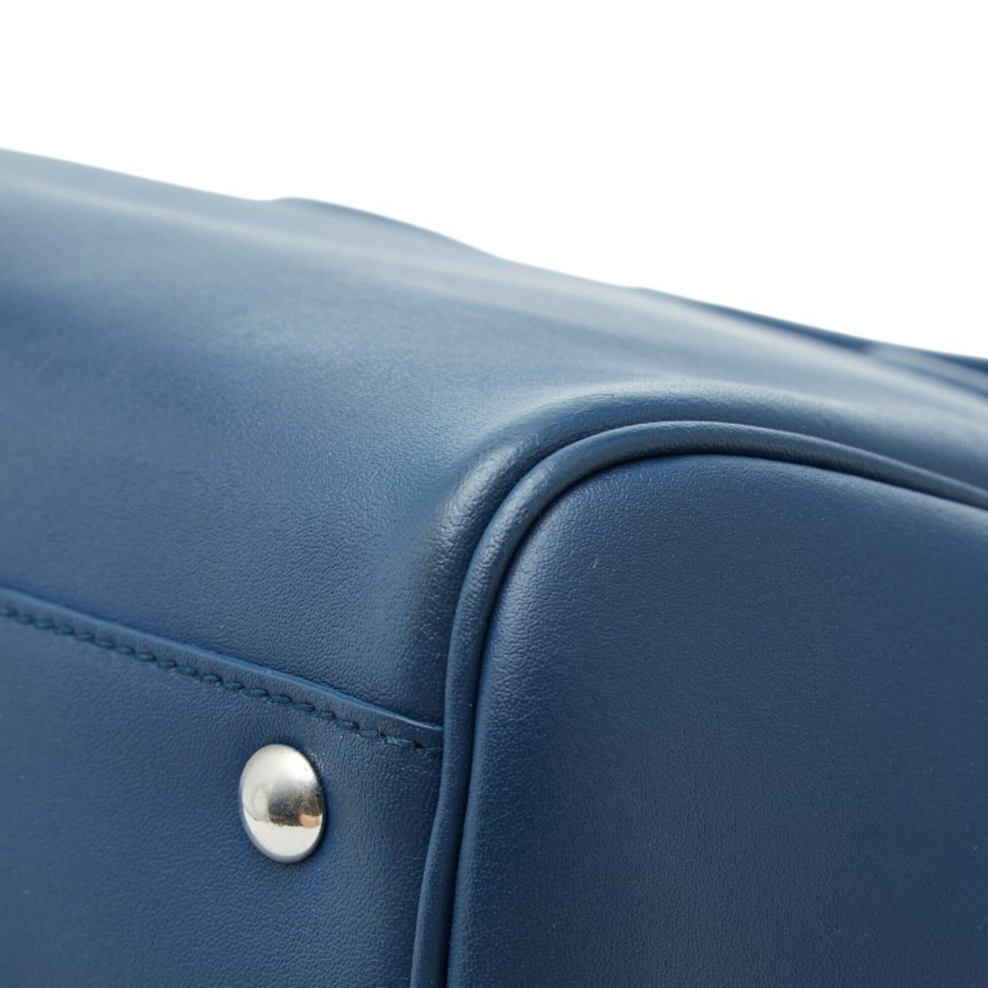 Salvatore Ferragamo Salvatore Ferragamo Nolita Handbag Shoulder Bag 2WAY EE-21 E621 Blue Leather Women's Size ONE SIZE - 6 Thumbnail