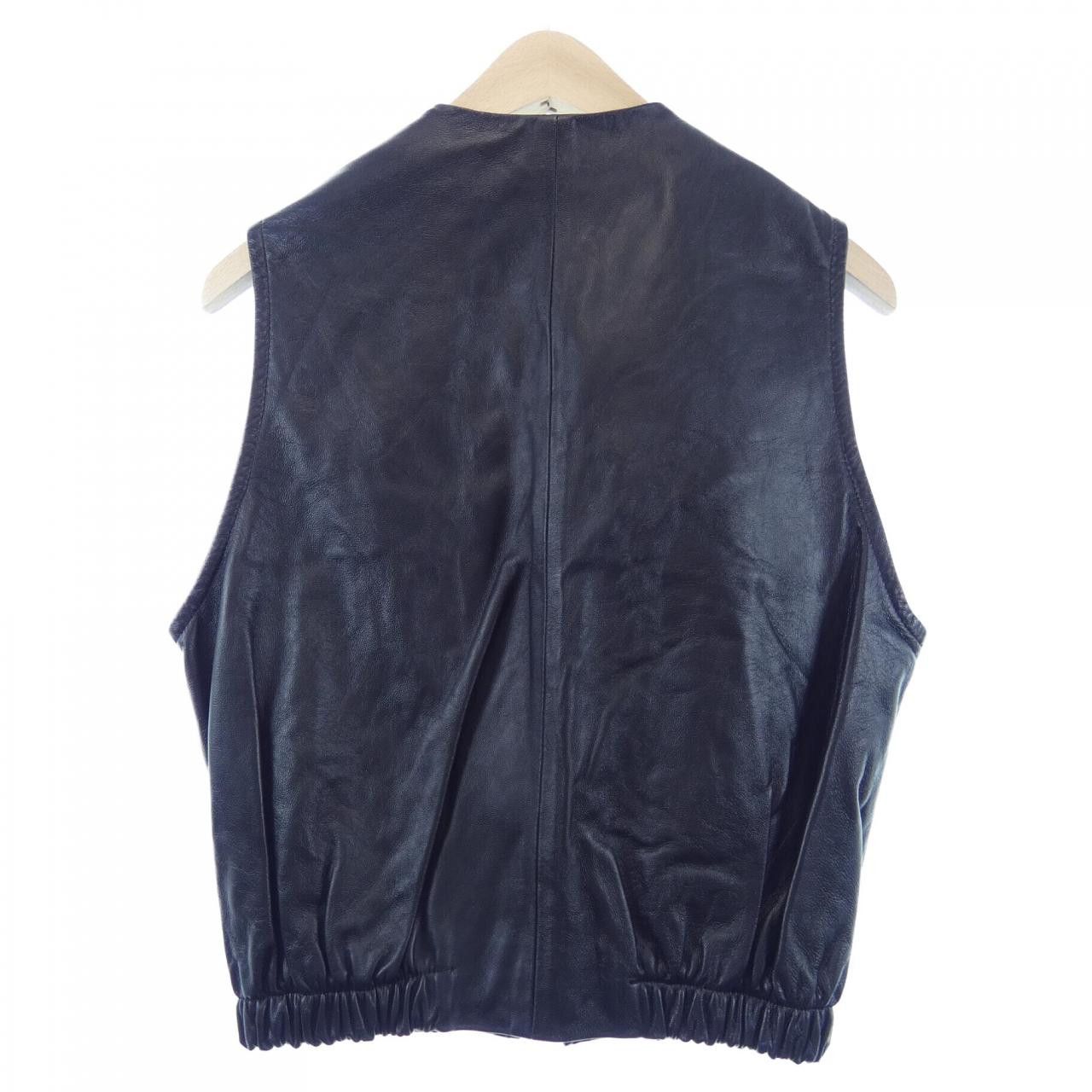 Other Other Omar Afridi Lamb Leather Vest Leather Tops DUTY FREE for USA Size ONE SIZE - 2 Thumbnail
