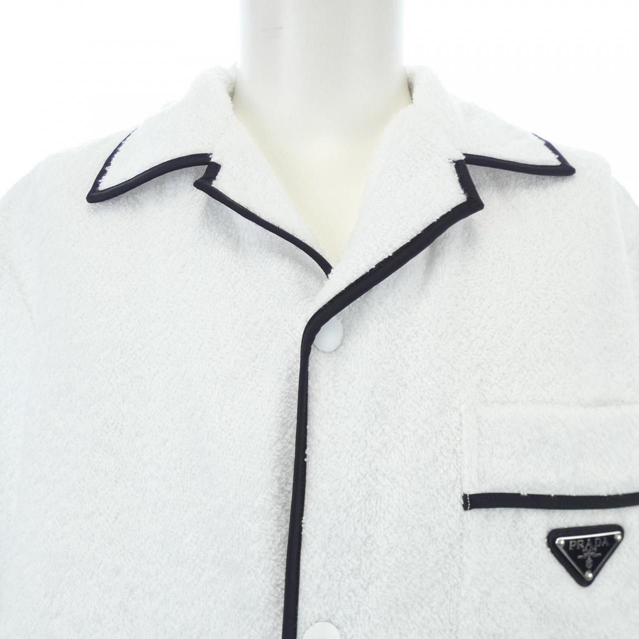 Prada Prada Prada Short Sleeve Shirt Textile Tops SC559S2121ZR3 DUTY FREE for USA Size ONE SIZE - 5 Thumbnail
