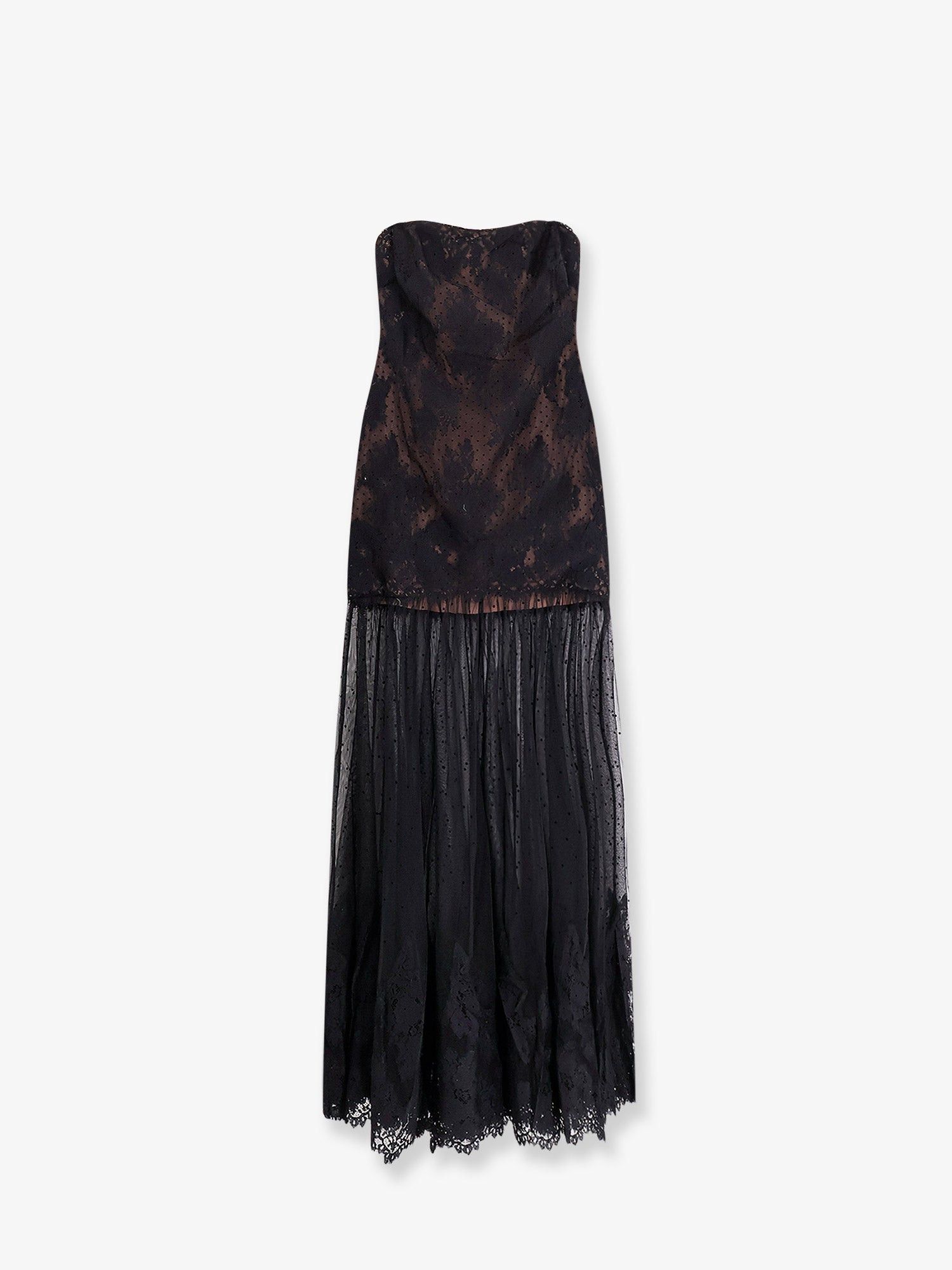 Retrofete Vespera Long Lace Dress Size L / US 10 / IT 46 - 3 Thumbnail
