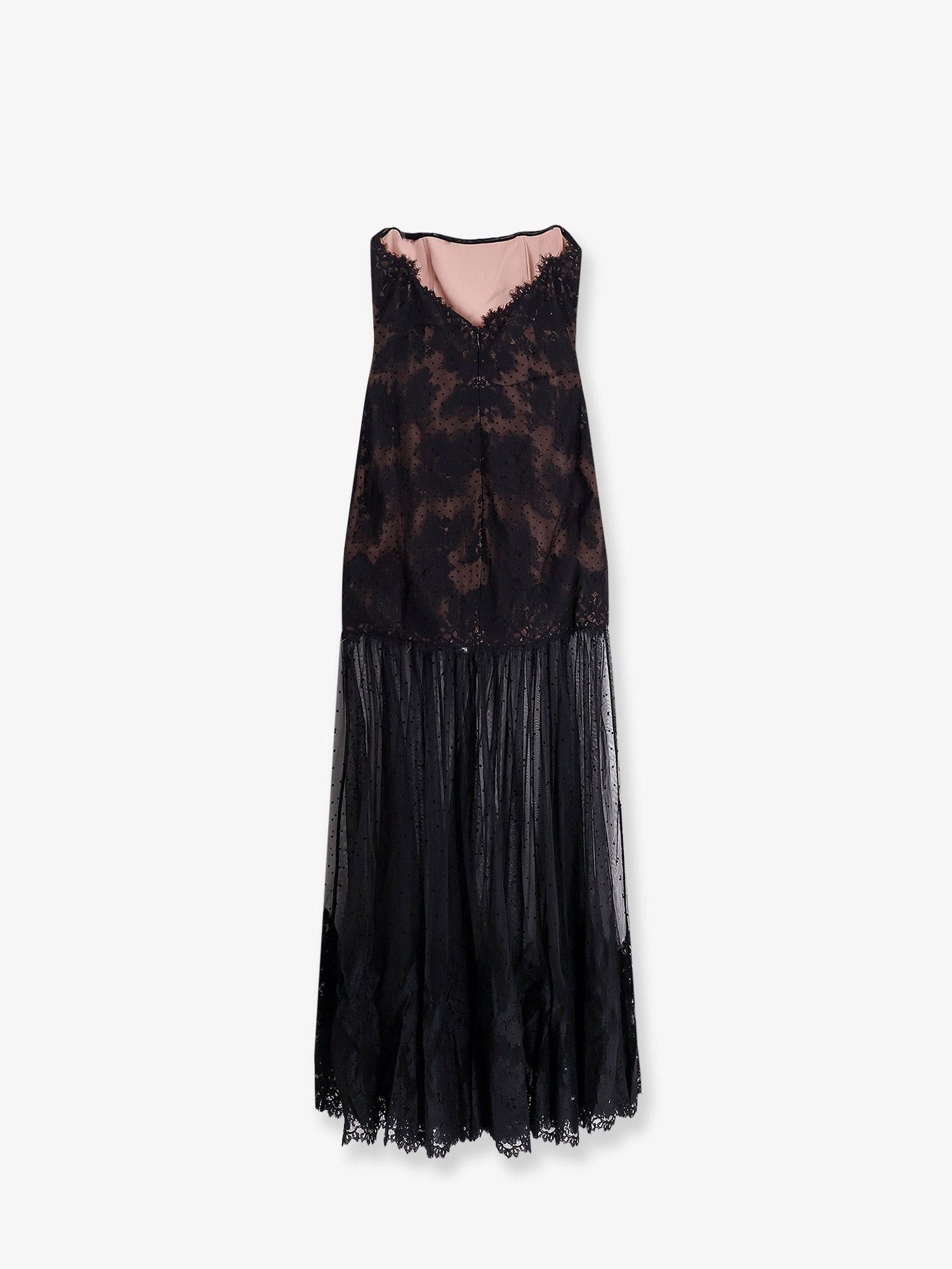 Retrofete Vespera Long Lace Dress Size L / US 10 / IT 46 - 4 Thumbnail