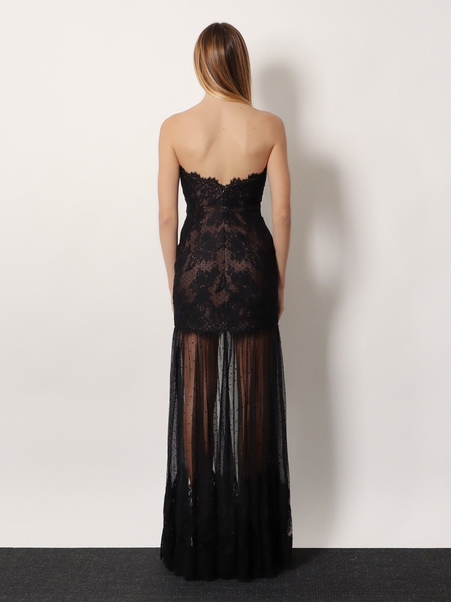 Retrofete Vespera Long Lace Dress Size L / US 10 / IT 46 - 2 Thumbnail