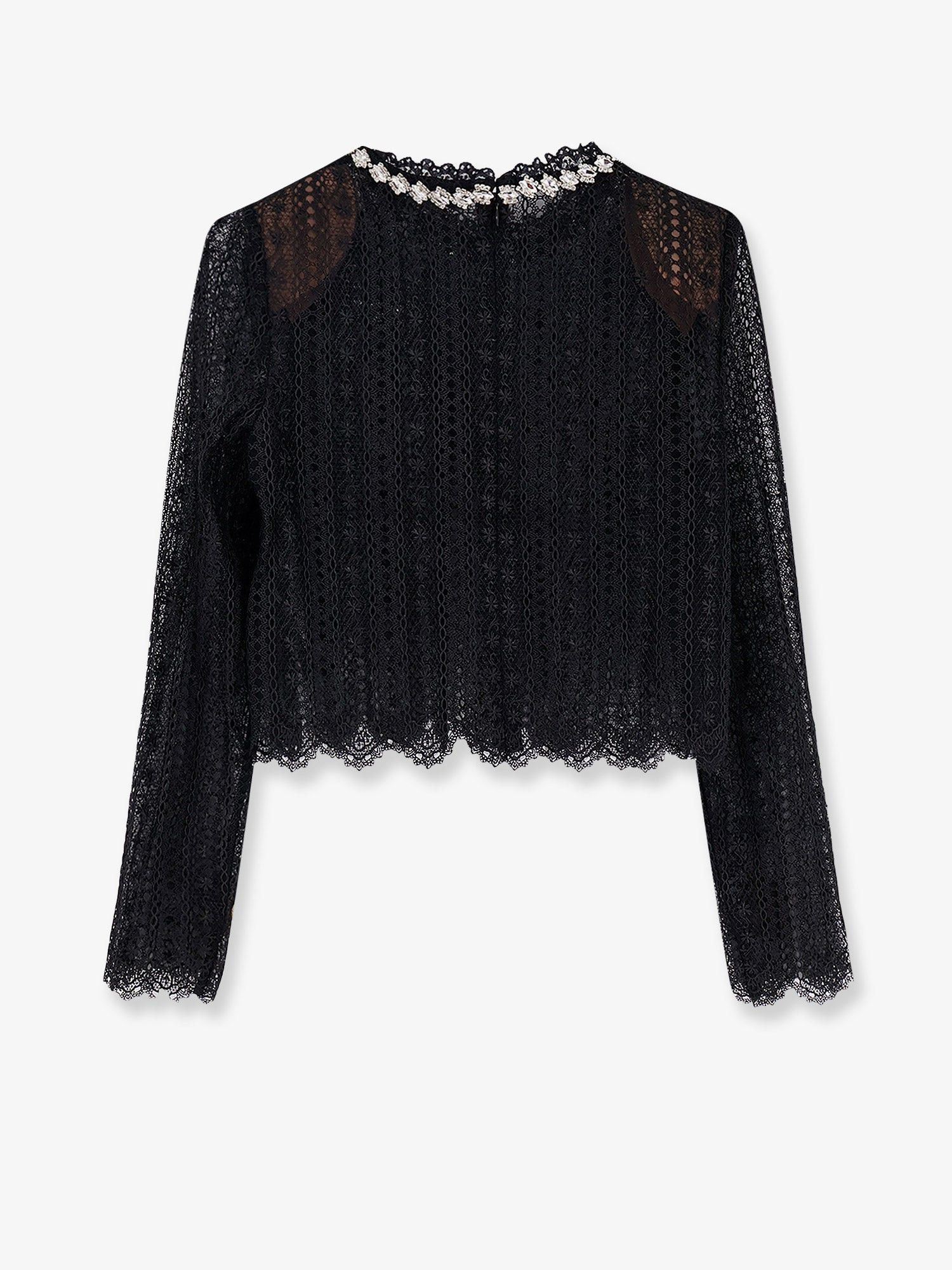 Self-Portrait Lace Top With Rhinestones Size M / US 6-8 / IT 42-44 - 2 Thumbnail