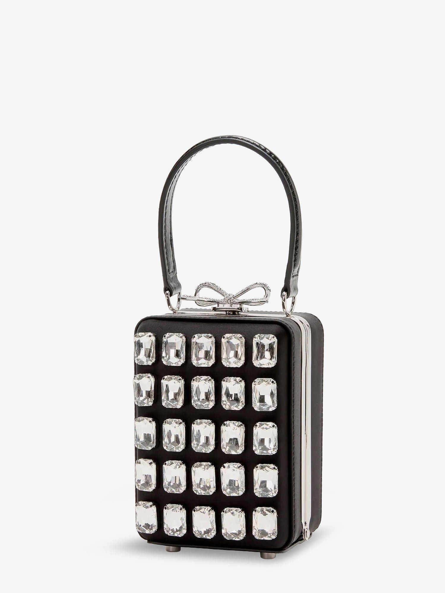 Self-Portrait Satin Shoulder Bag With Crystals Size ONE SIZE - 3 Thumbnail