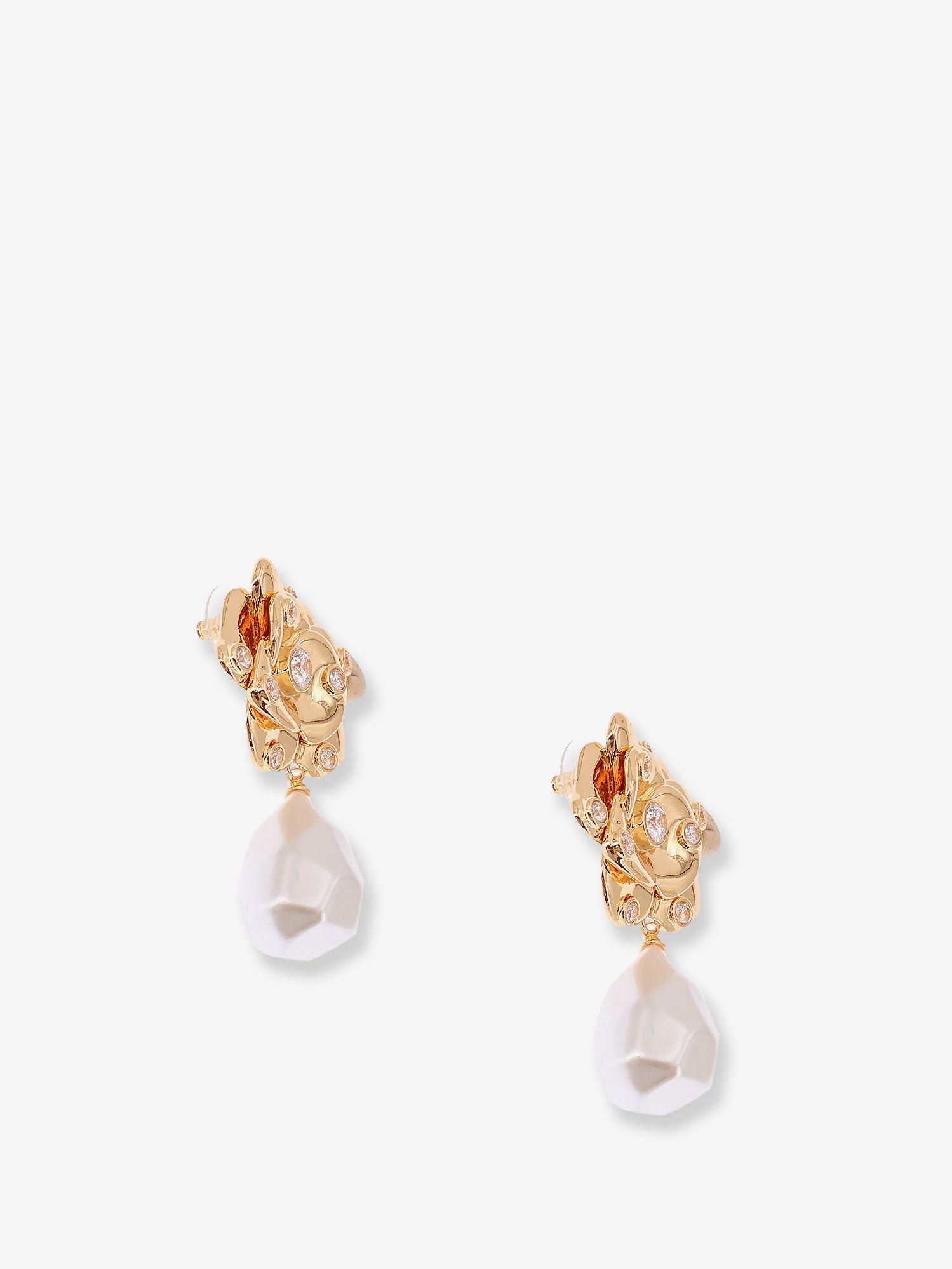 Self-Portrait Gold Brass Earrings Size ONE SIZE - 2 Thumbnail