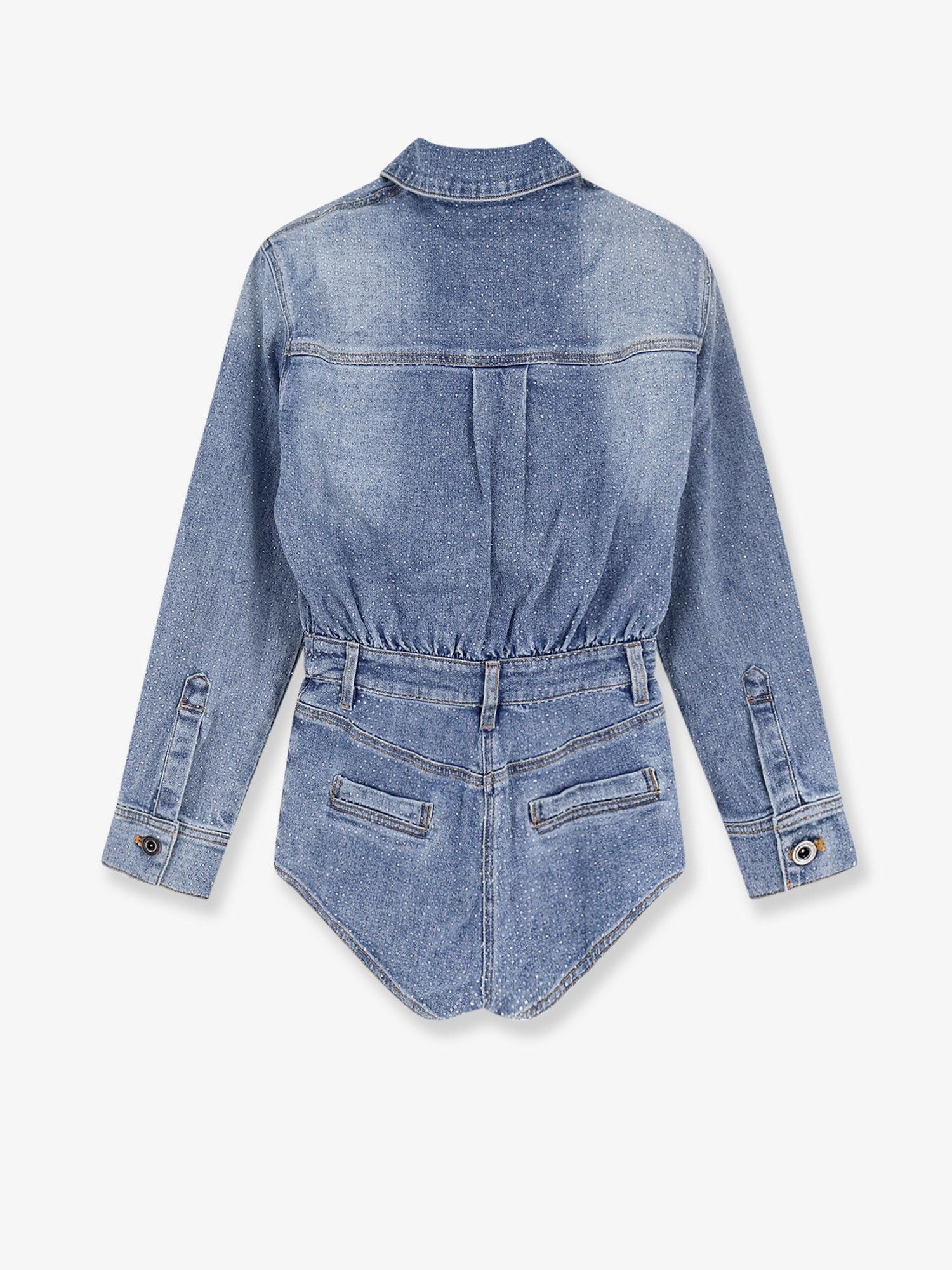 Self-Portrait Denim Jumpsuit With Rhinestones Size M / US 6-8 / IT 42-44 - 2 Thumbnail