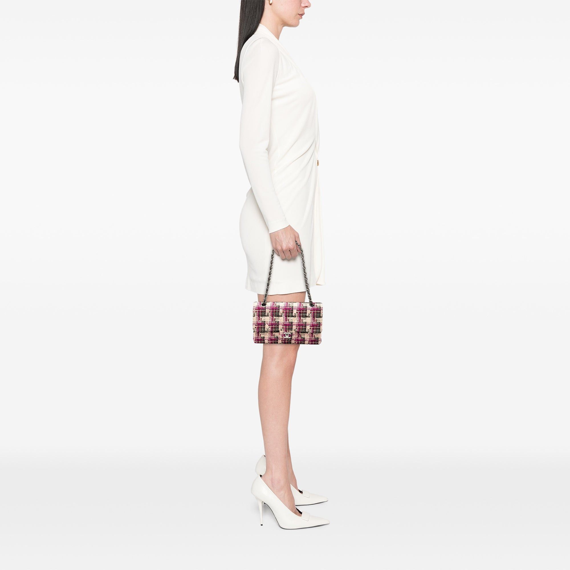 Chanel Medium Classic Tweed Double Flap Size ONE SIZE - 8 Thumbnail