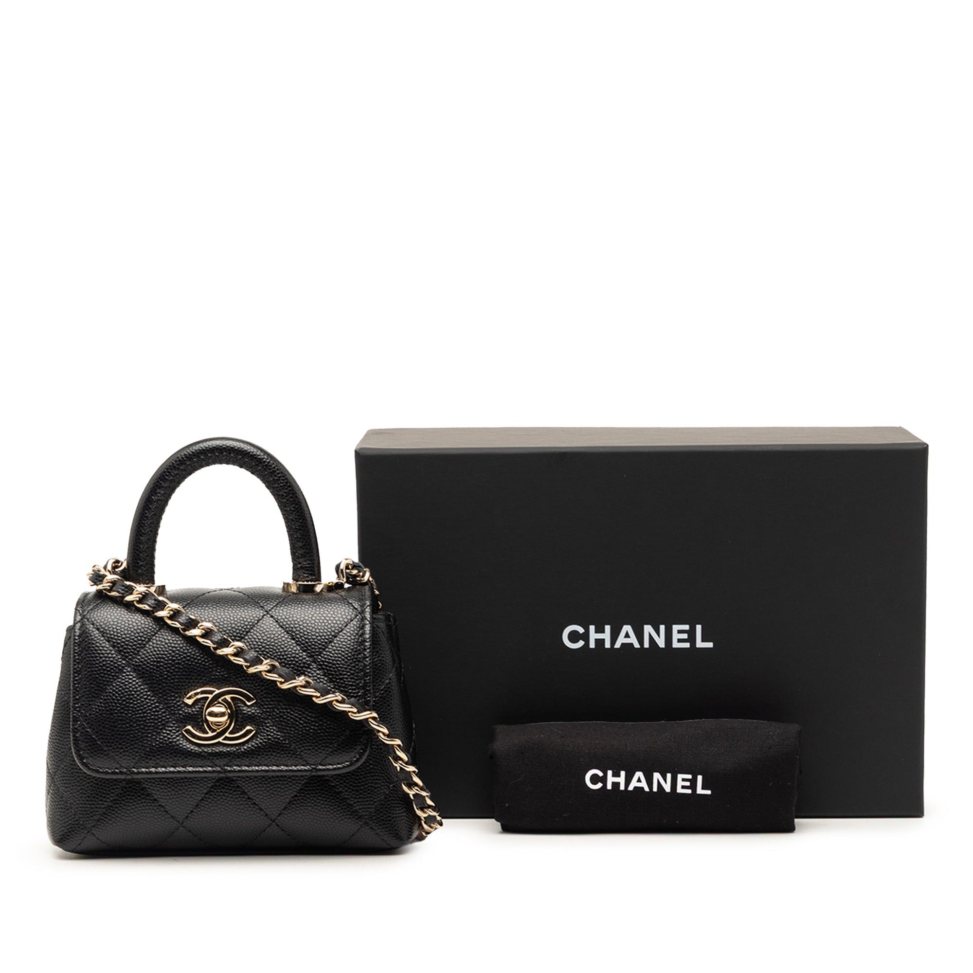 Chanel Nano Quilted Caviar Coco Top Handle Bag Size ONE SIZE - 8 Thumbnail