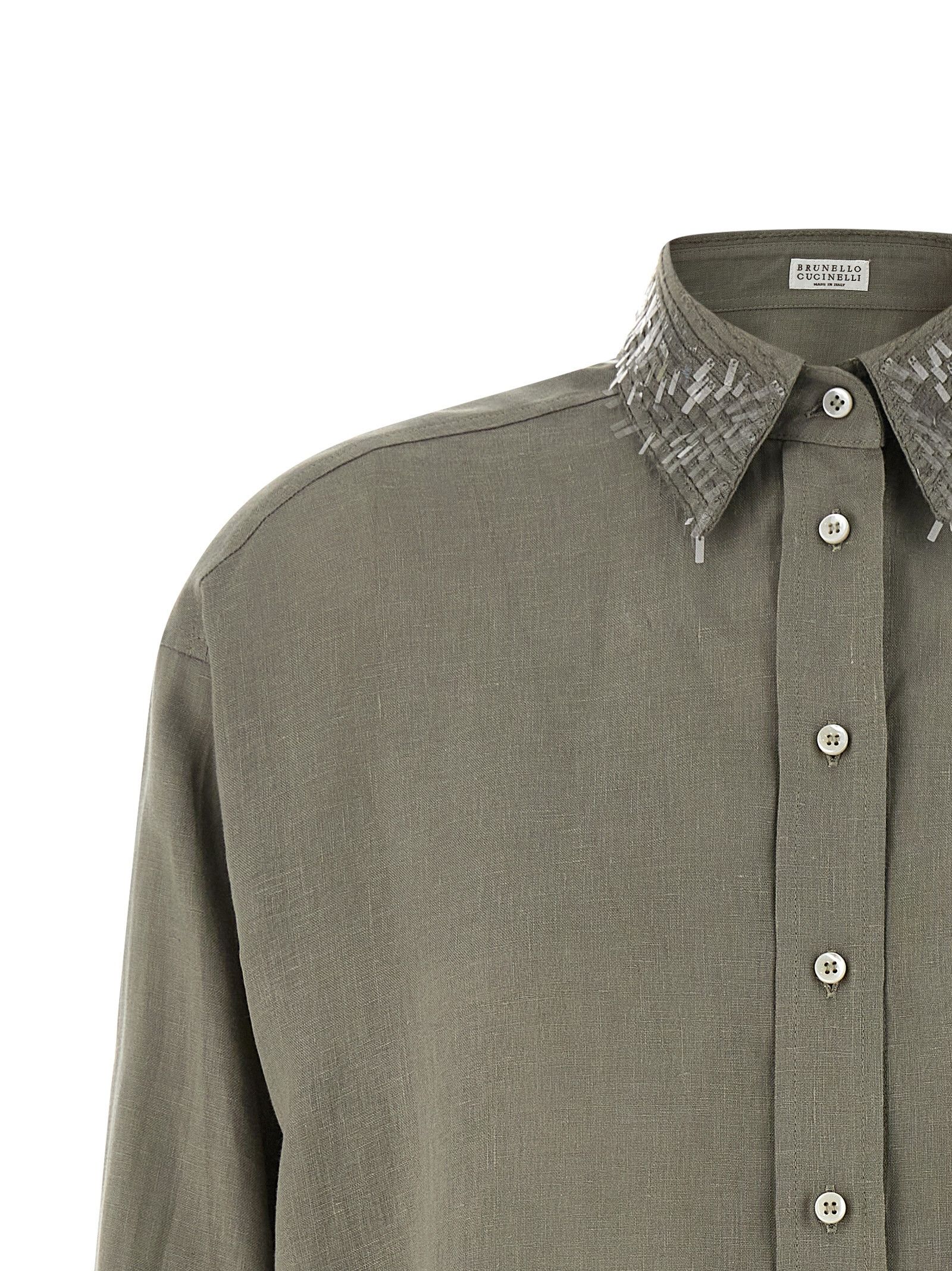 Brunello Cucinelli Sequin Collar Shirt Size XXS / US 00 / IT 34 - 3 Thumbnail