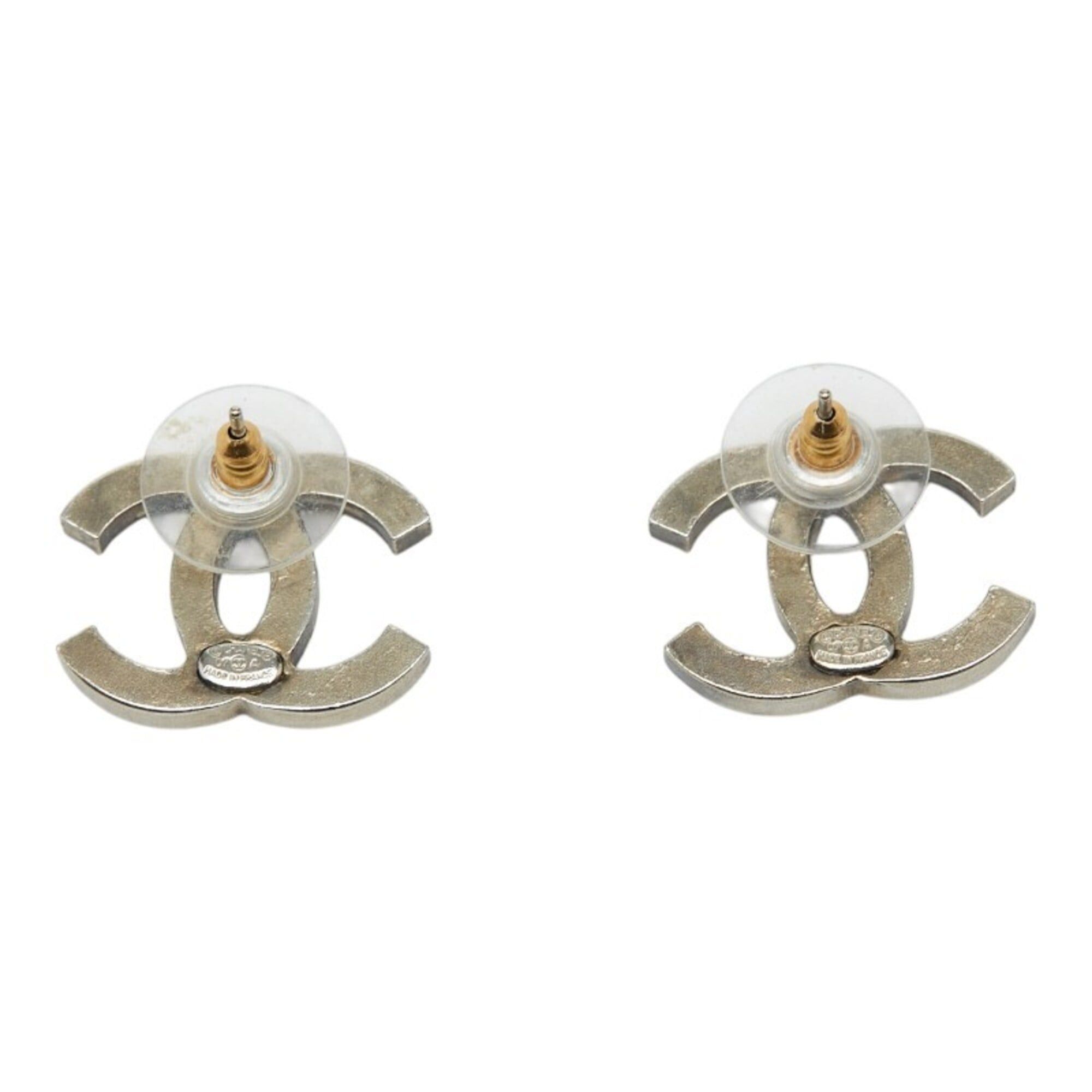 Chanel Chanel Coco Mark Rhinestone Faux Pearl Earrings with Charms, Metal, Women's CHANEL Size ONE SIZE - 3 Thumbnail