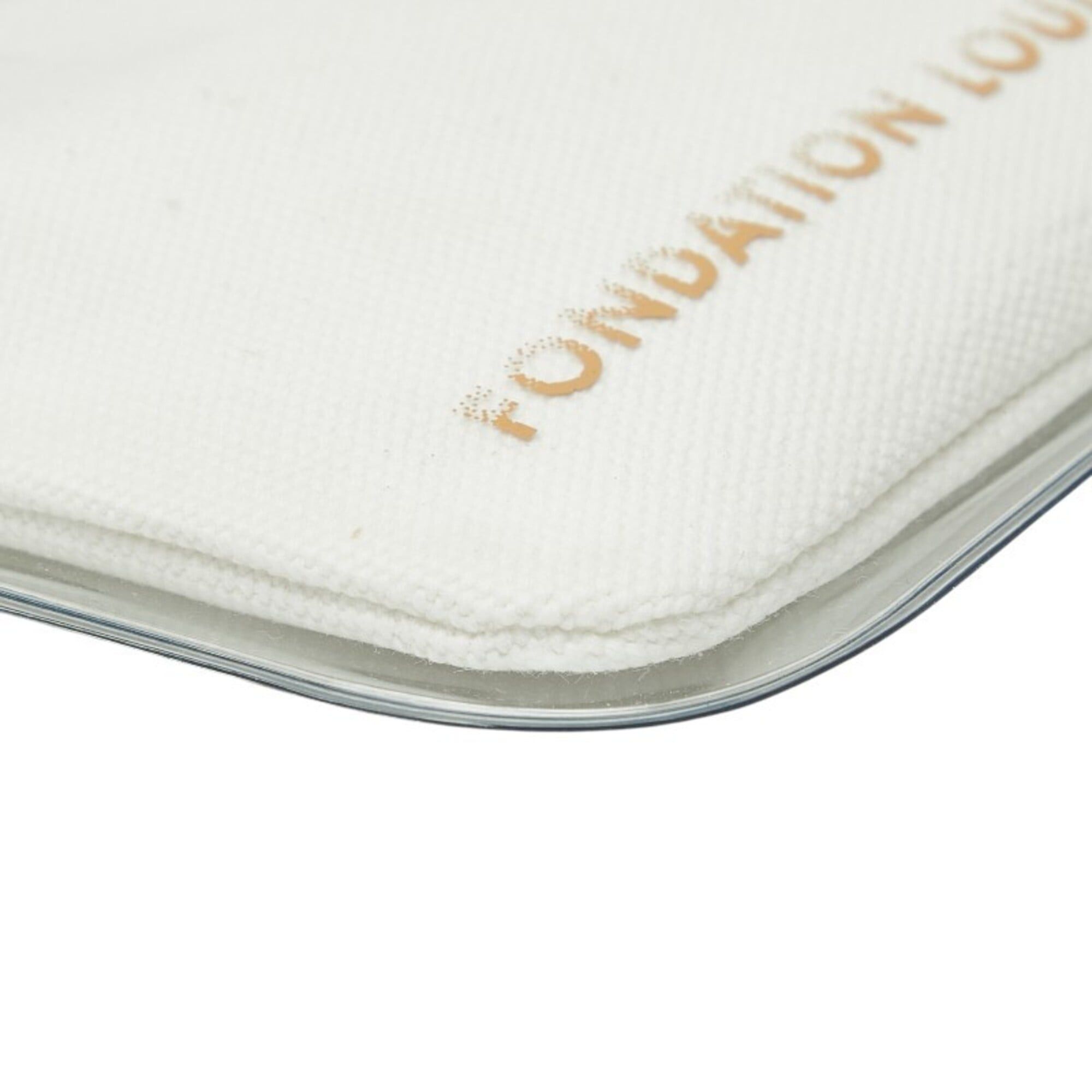 Louis Vuitton Louis Vuitton Fondation LOUIS VUITTON Handbag Pouch Cosmetic Small Item Case White Cotton Women's Size ONE SIZE - 5 Thumbnail