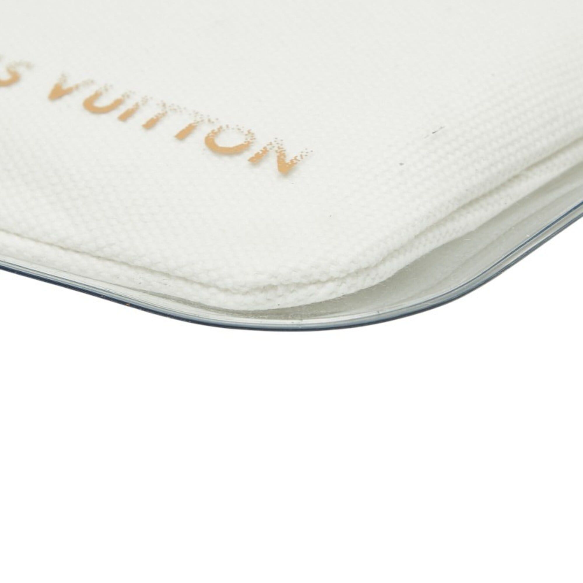 Louis Vuitton Louis Vuitton Fondation LOUIS VUITTON Handbag Pouch Cosmetic Small Item Case White Cotton Women's Size ONE SIZE - 4 Thumbnail