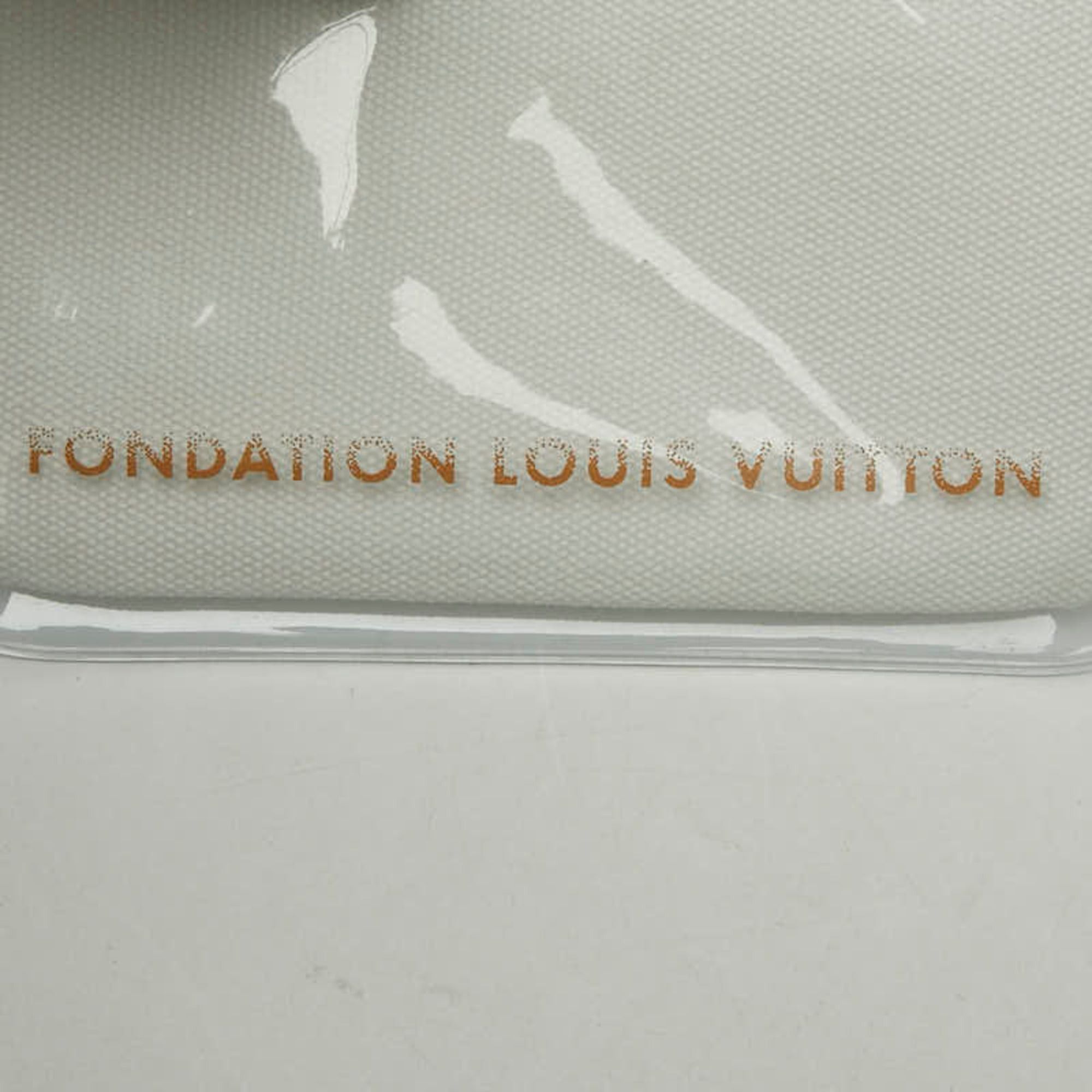 Louis Vuitton Louis Vuitton Fondation LOUIS VUITTON Handbag Pouch Cosmetic Small Item Case White Cotton Women's Size ONE SIZE - 7 Thumbnail