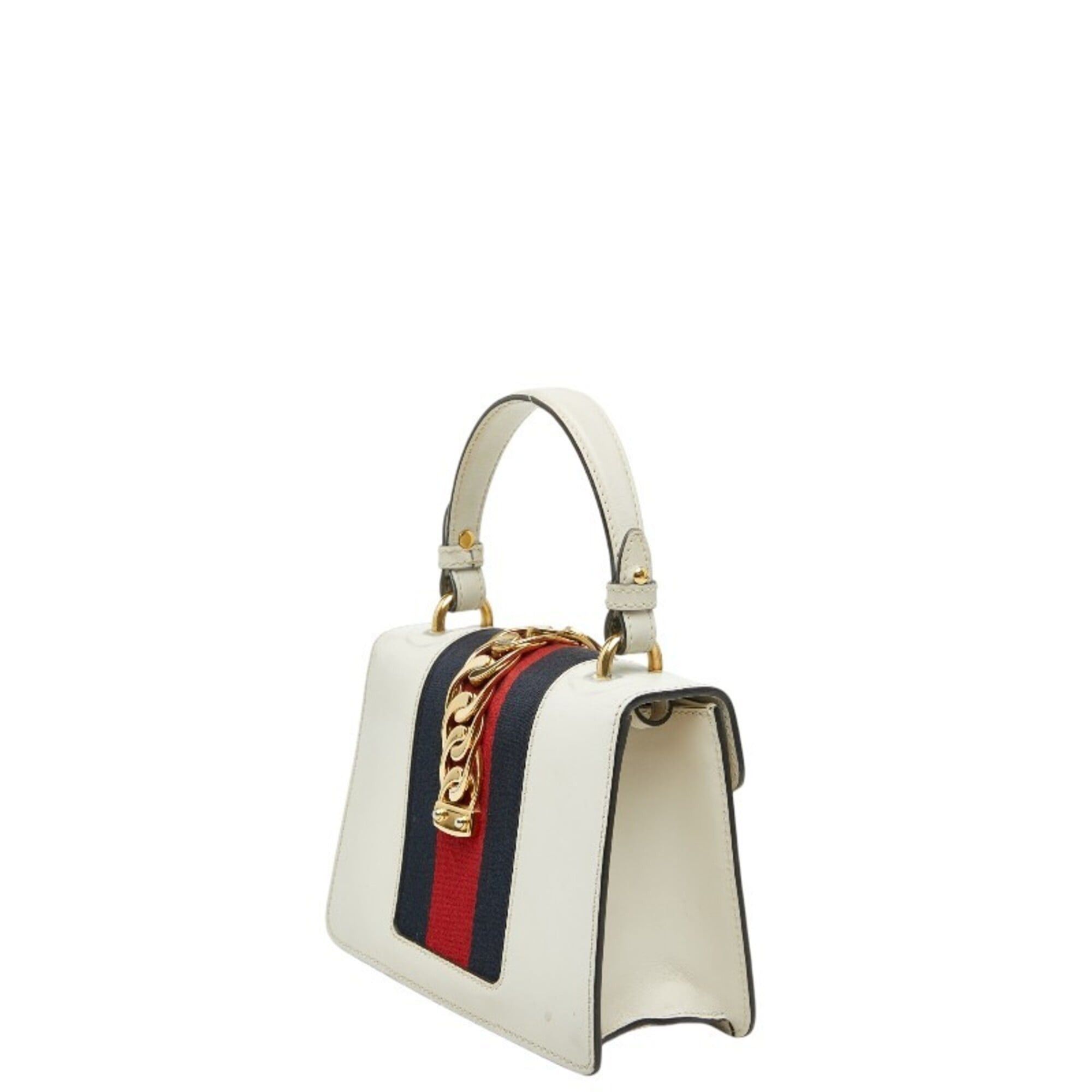 Gucci Gucci Sylvie Sherry Line Rose Applique Mini Handbag Shoulder Bag 2WAY 470270 White Leather Women's GUCCI Size ONE SIZE - 2 Thumbnail