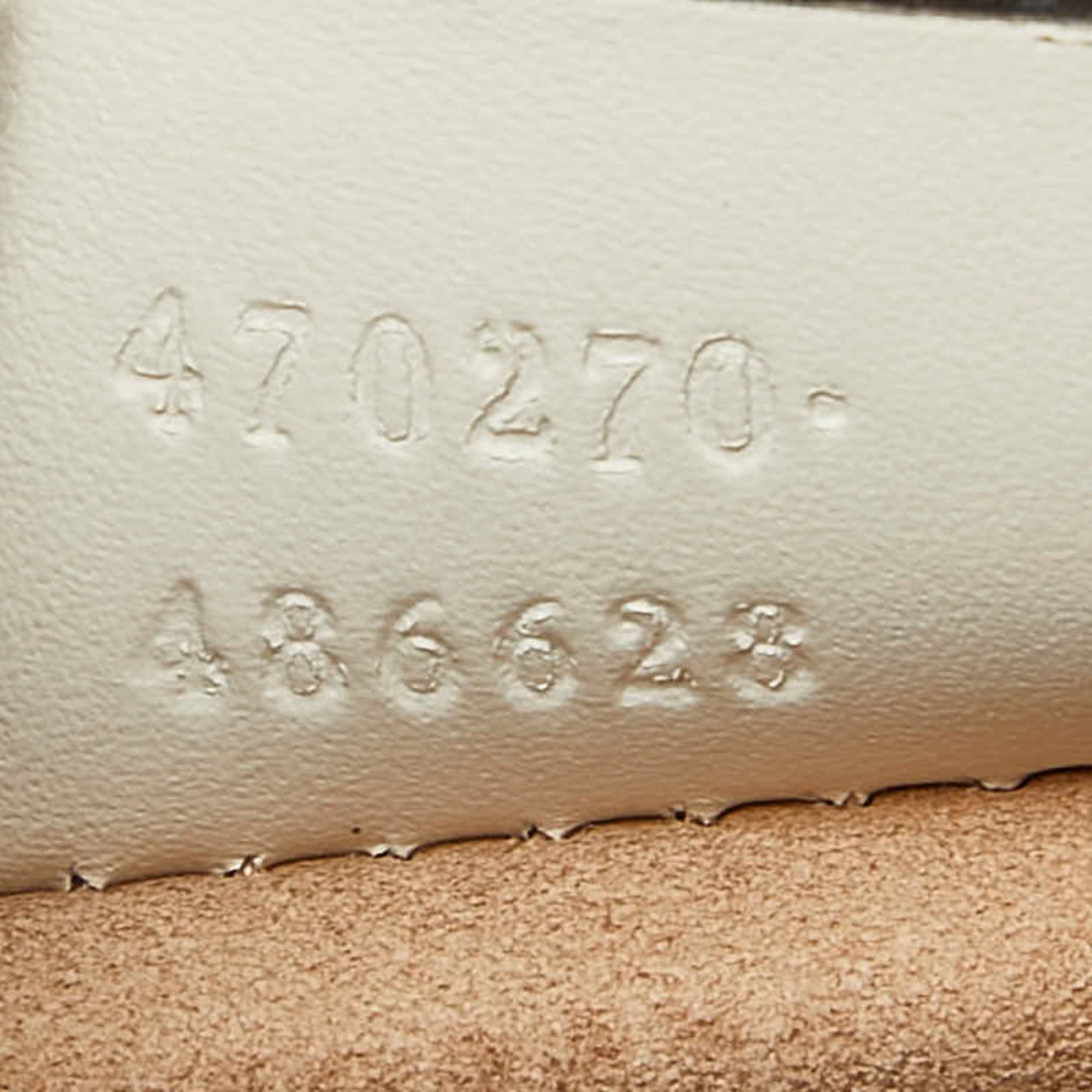 Gucci Gucci Sylvie Sherry Line Rose Applique Mini Handbag Shoulder Bag 2WAY 470270 White Leather Women's GUCCI Size ONE SIZE - 10 Thumbnail
