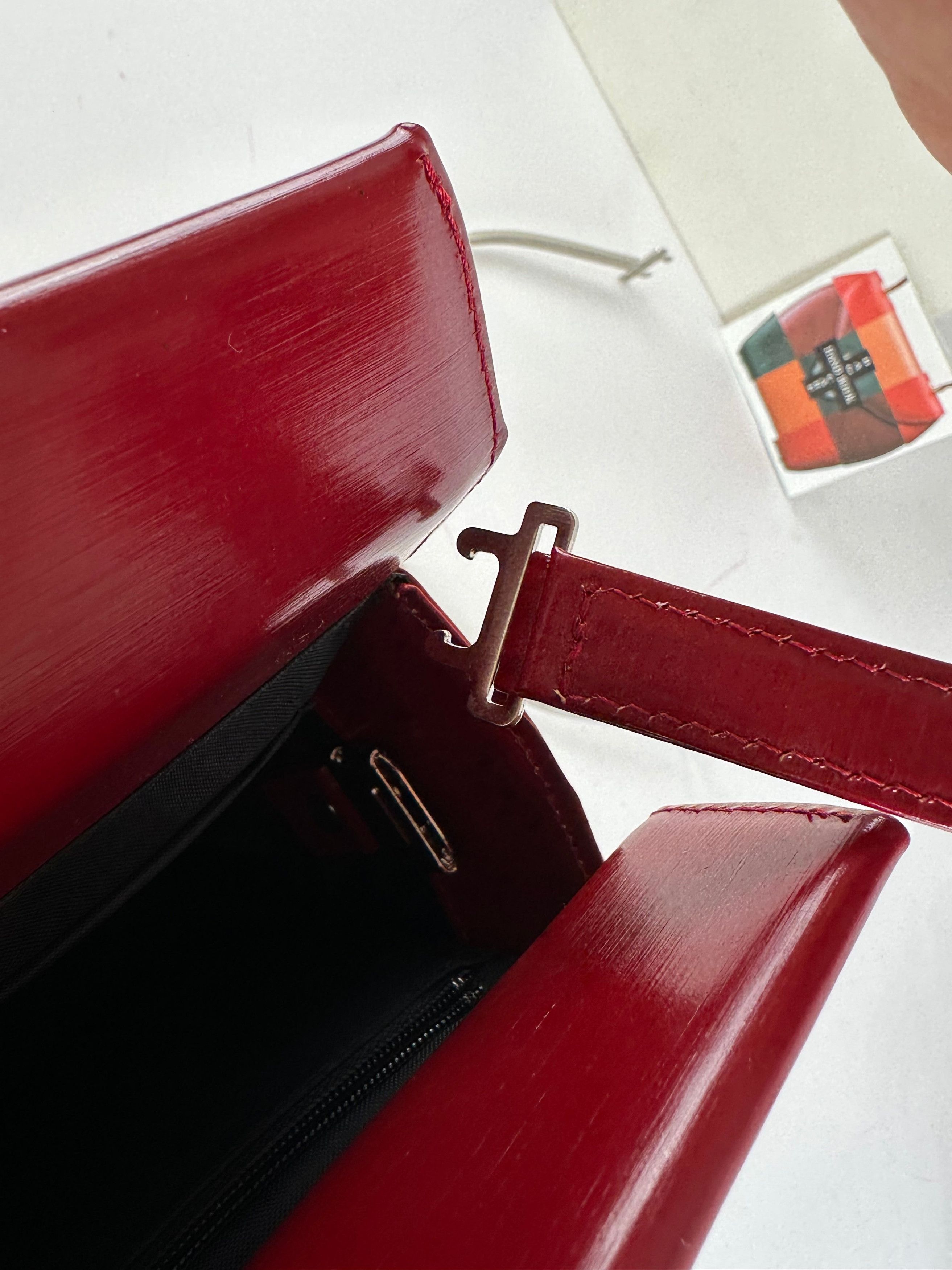 Givenchy Vintage Textured Leather Top Handle Handbag Red Size ONE SIZE - 5 Thumbnail