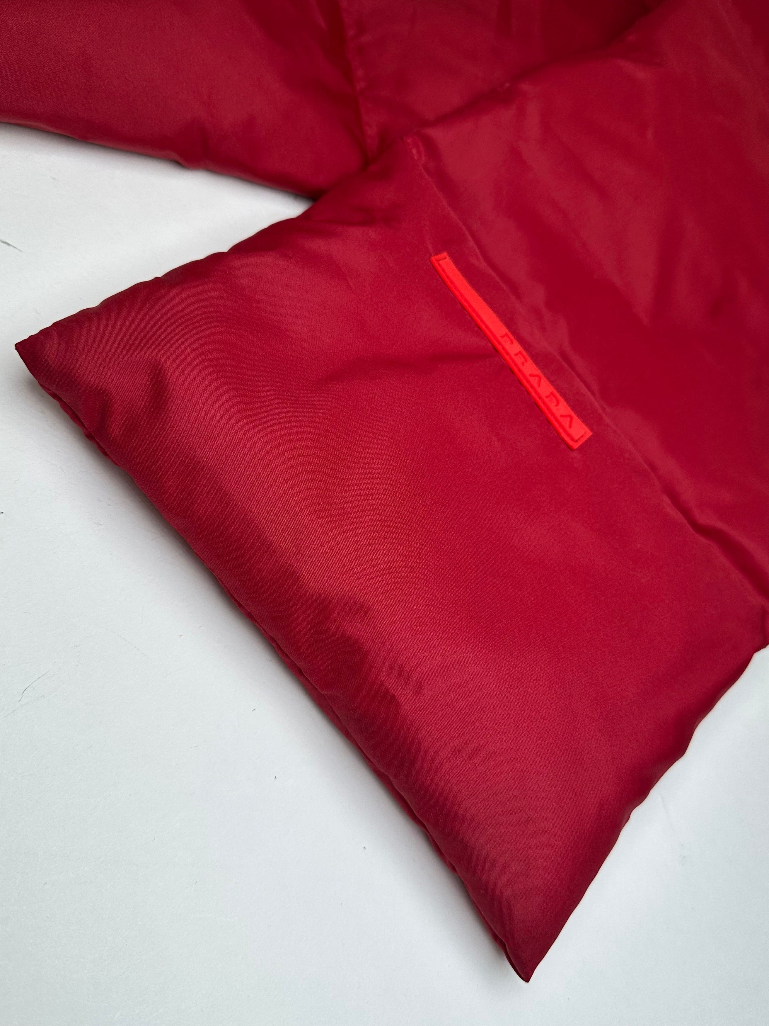 Prada Vintage Sport Linea Rossa Quilted Puffer Scarf Red Size ONE SIZE - 2 Thumbnail