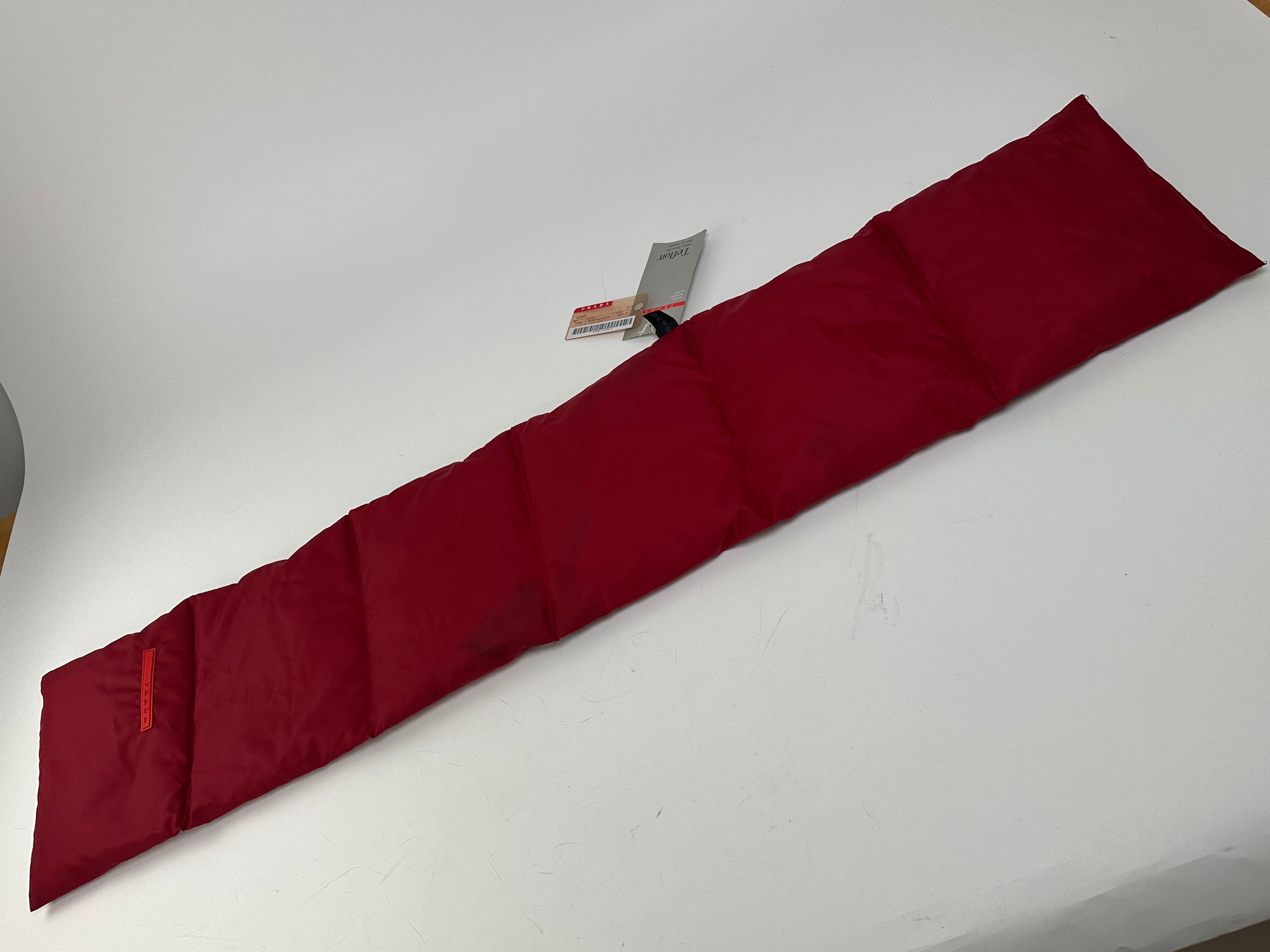 Prada Vintage Sport Linea Rossa Quilted Puffer Scarf Red Size ONE SIZE - 6 Thumbnail