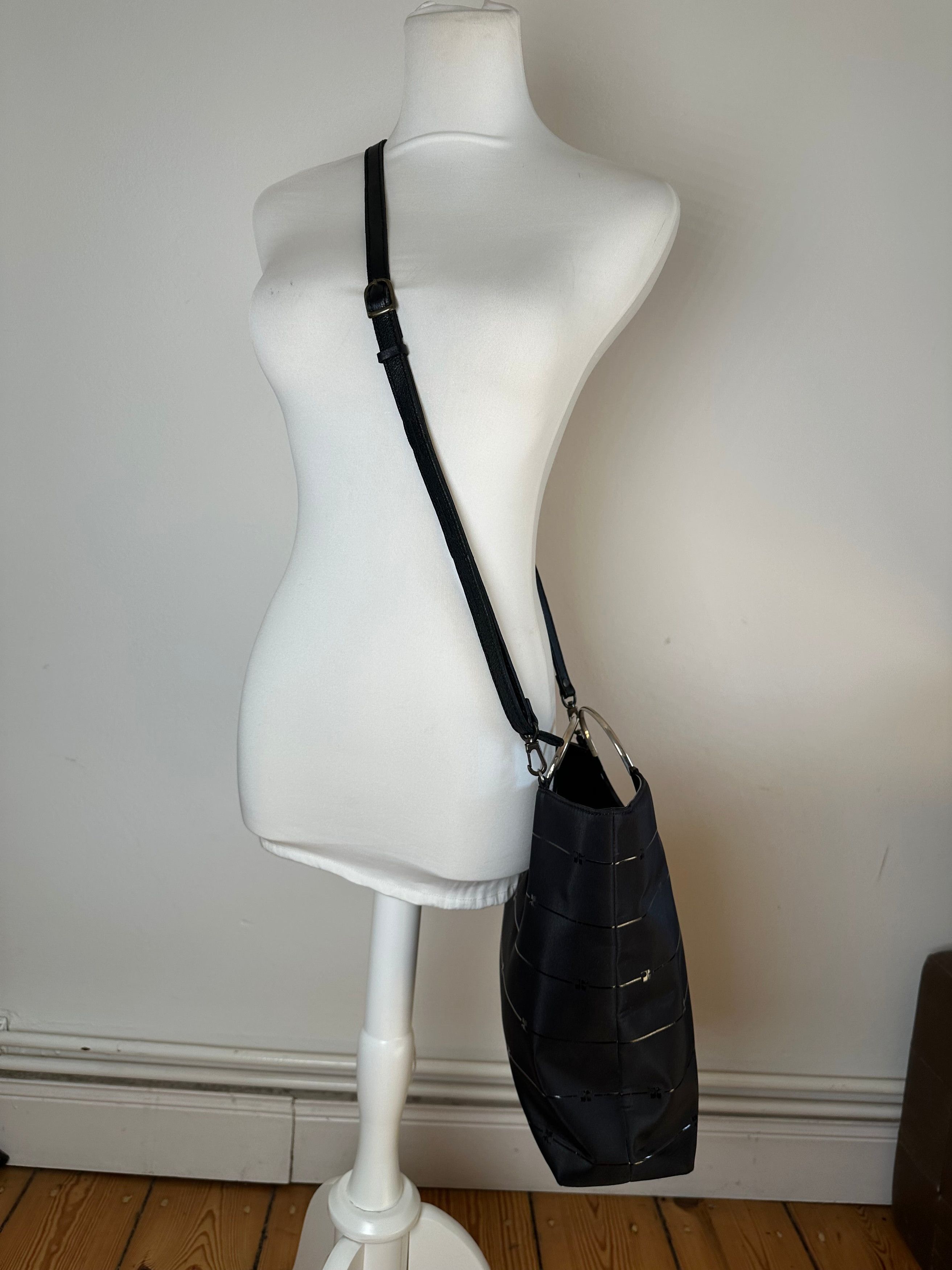 Courreges Vintage Courrèges AC Monogram 2Way Tote Bag Black Size ONE SIZE - 4 Thumbnail