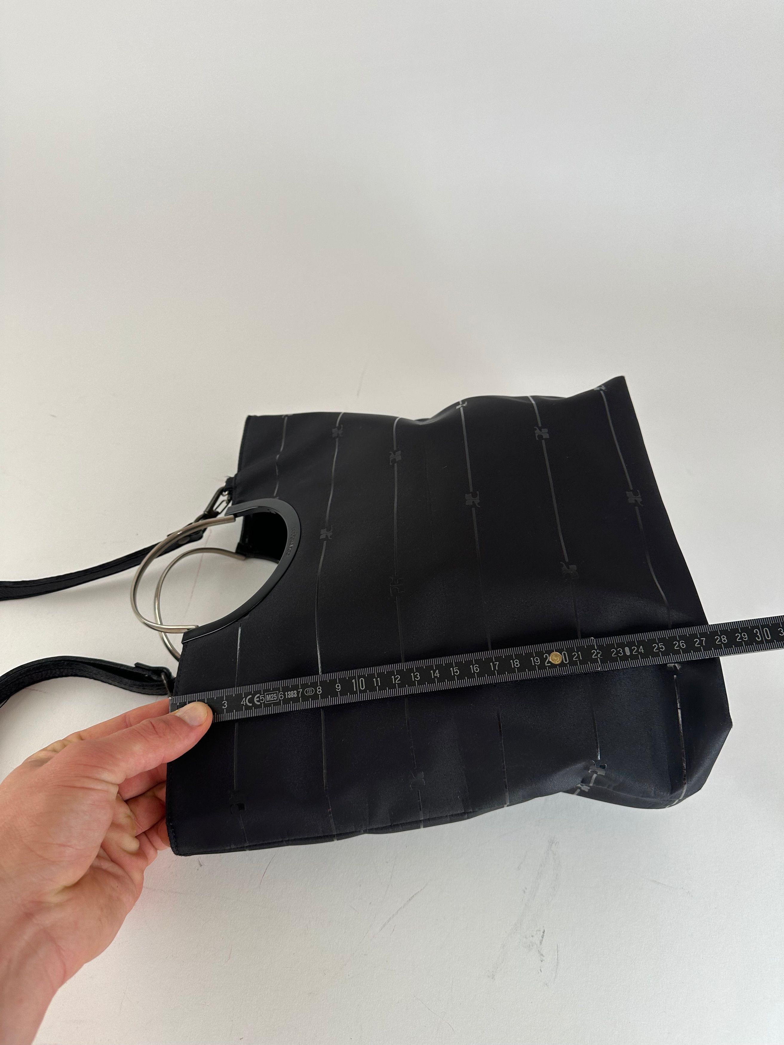 Courreges Vintage Courrèges AC Monogram 2Way Tote Bag Black Size ONE SIZE - 12 Thumbnail