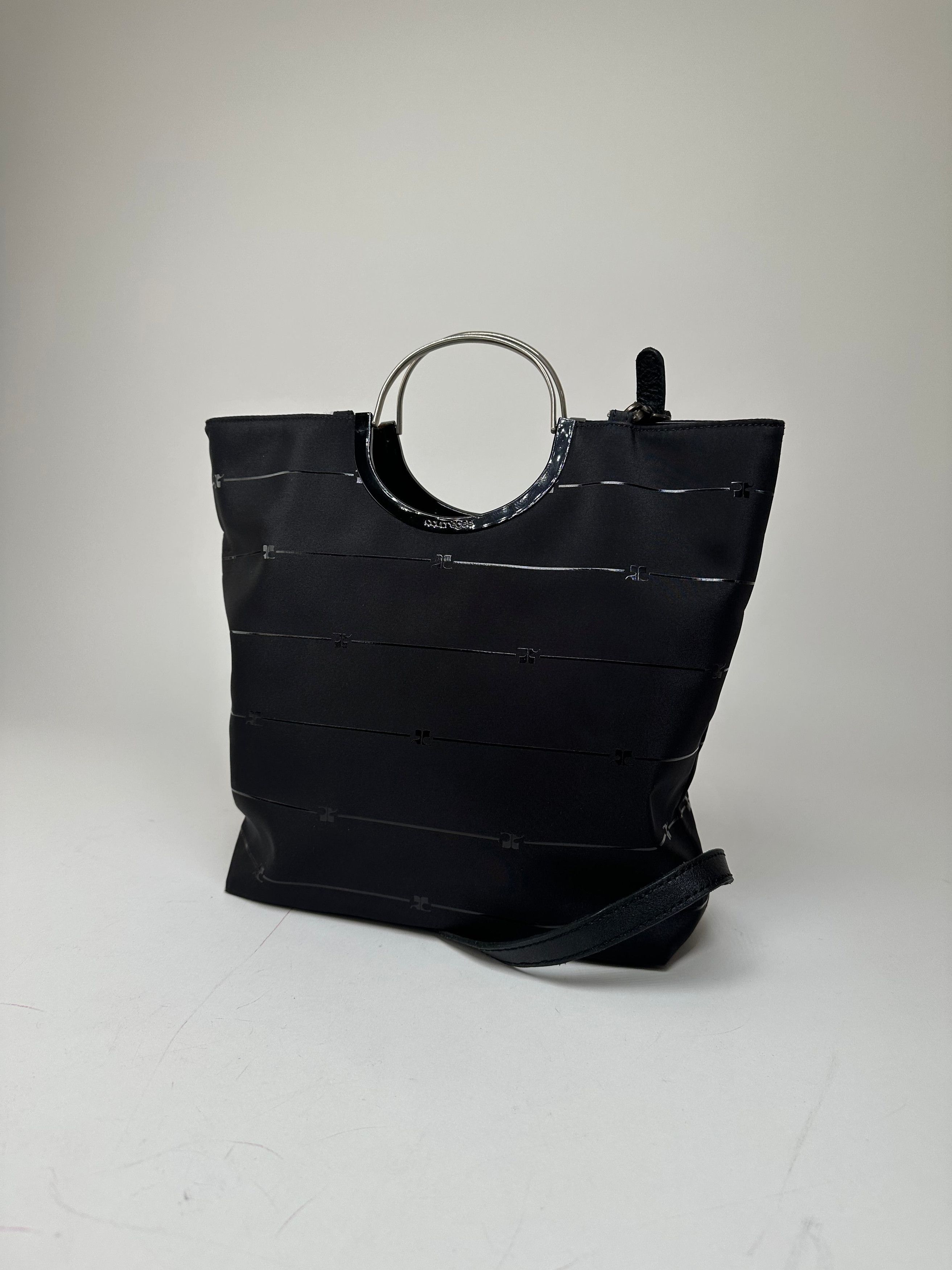 Courreges Vintage Courrèges AC Monogram 2Way Tote Bag Black Size ONE SIZE - 10 Thumbnail