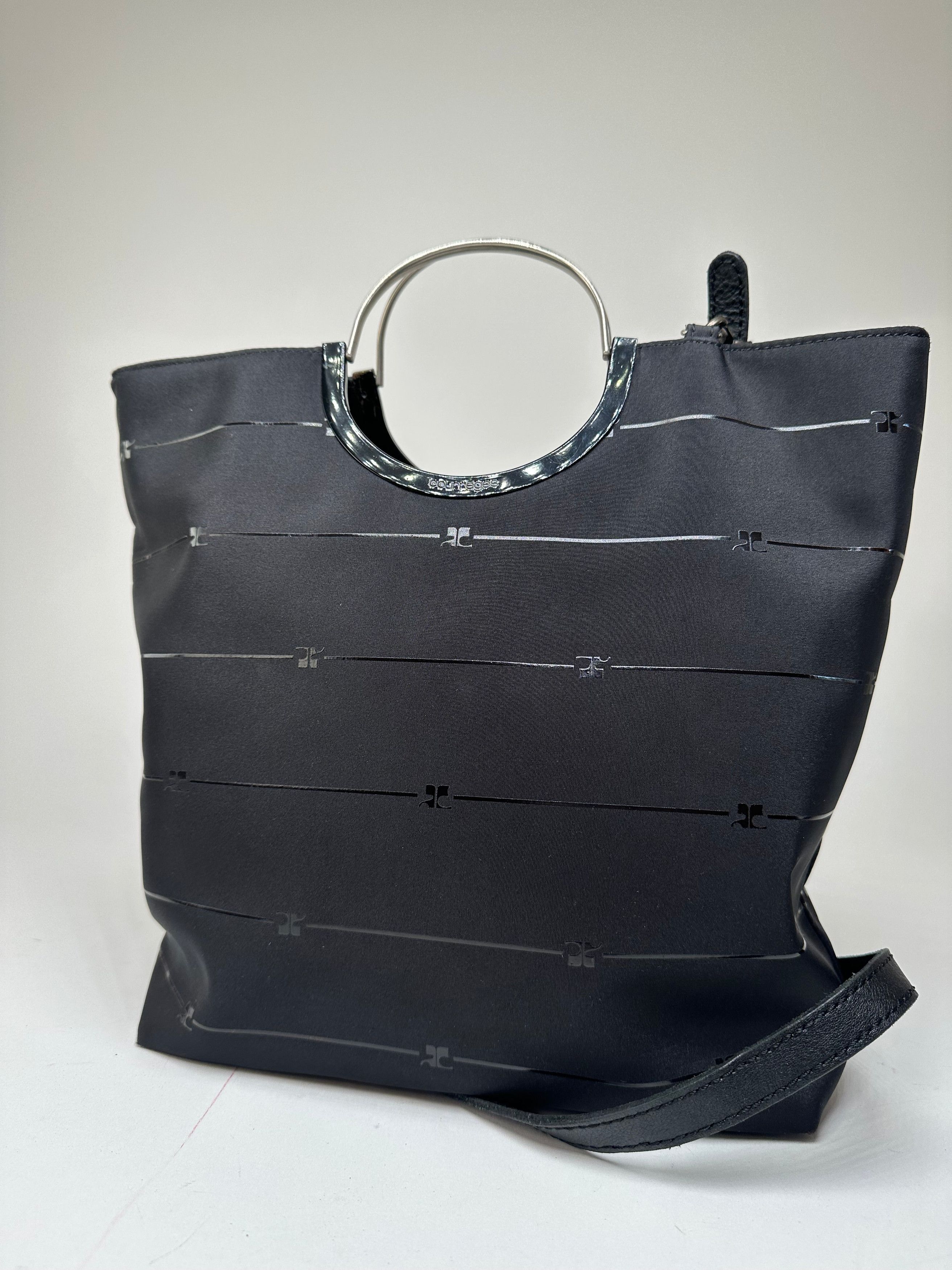 Courreges Vintage Courrèges AC Monogram 2Way Tote Bag Black Size ONE SIZE - 2 Thumbnail