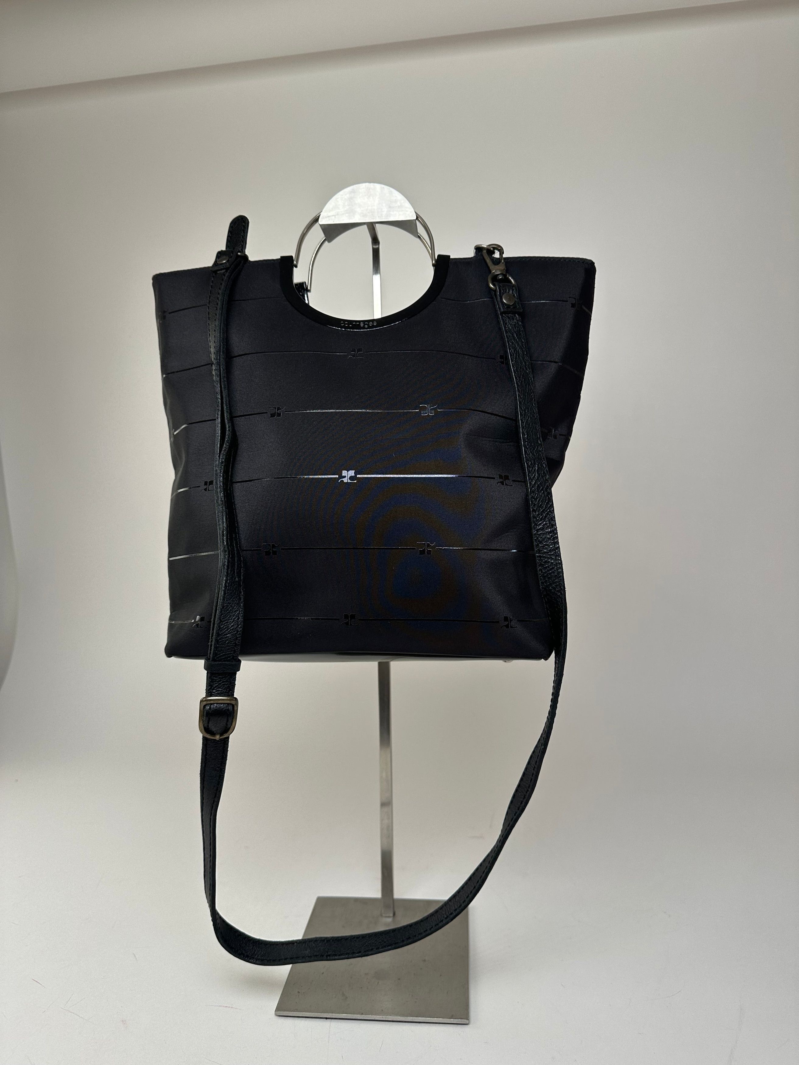 Courreges Vintage Courrèges AC Monogram 2Way Tote Bag Black Size ONE SIZE - 8 Thumbnail