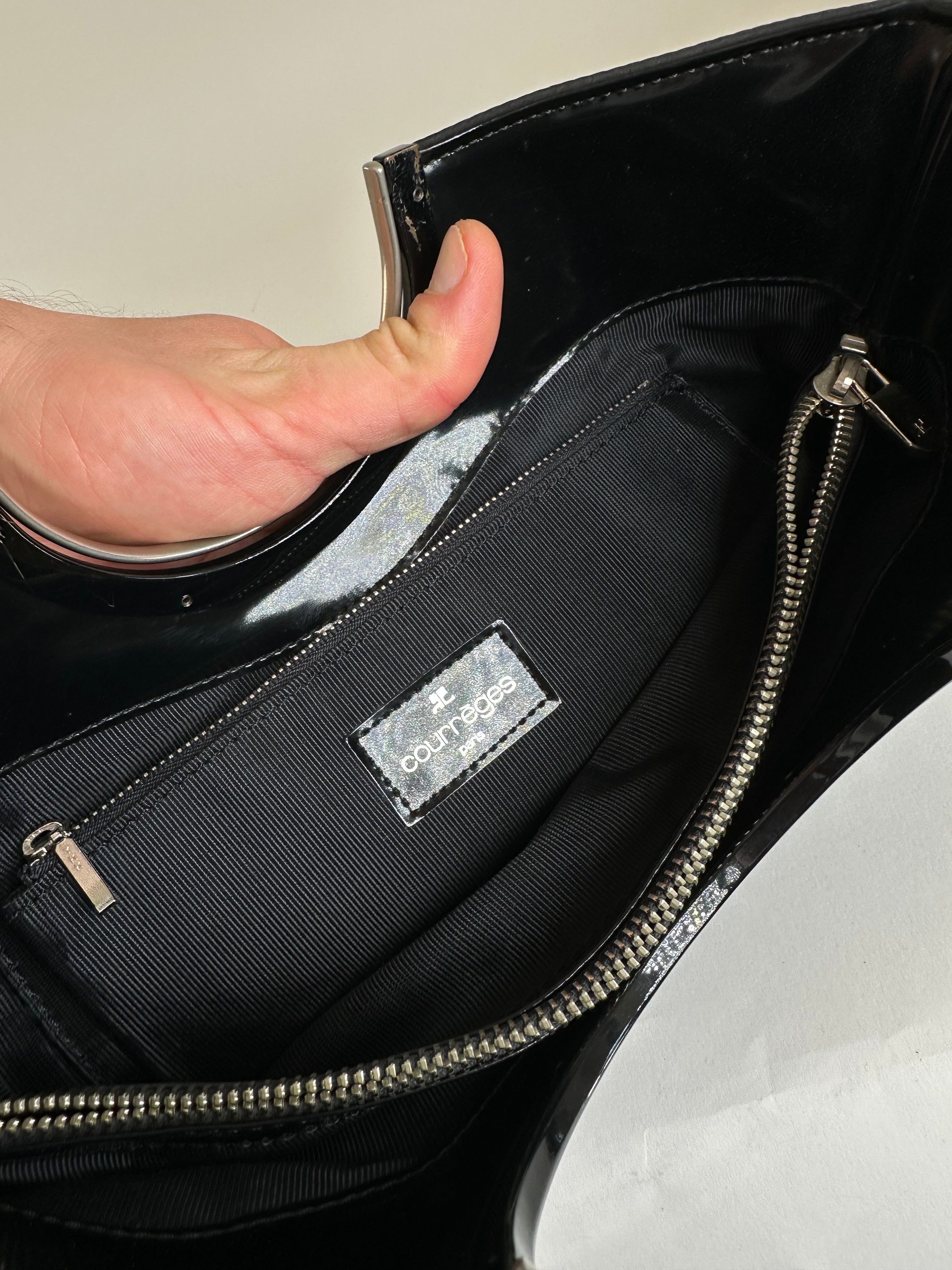 Courreges Vintage Courrèges AC Monogram 2Way Tote Bag Black Size ONE SIZE - 6 Thumbnail