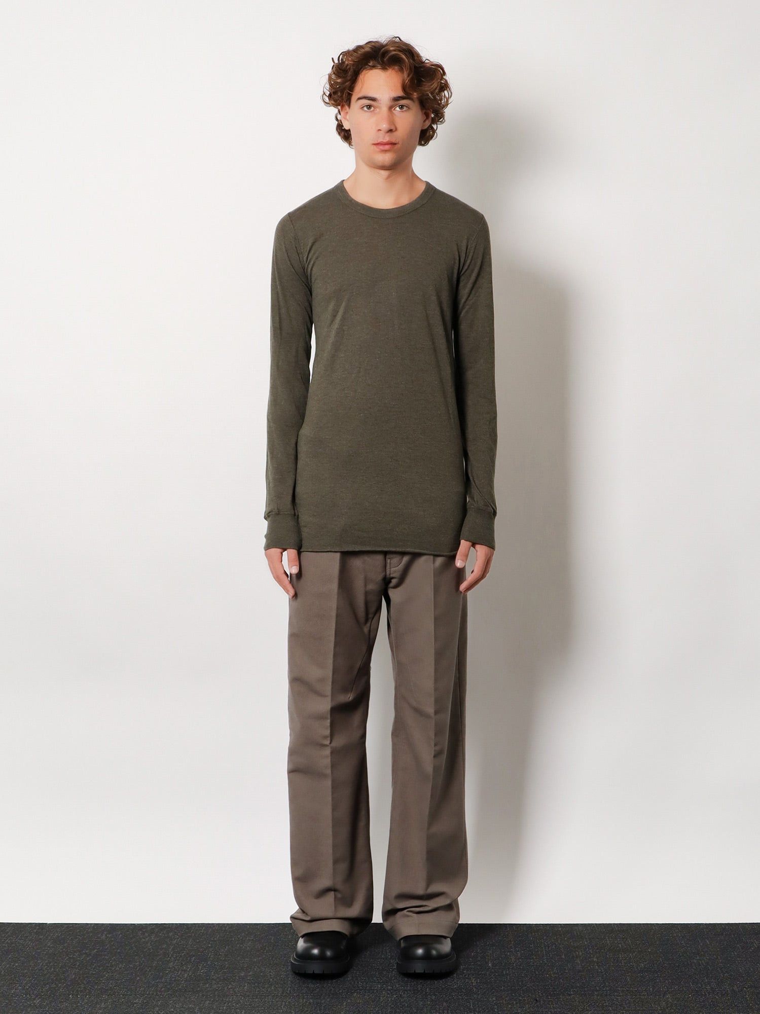 Rick Owens Basic Ls T Viscose Blend T-Shirt Size US S / EU 44-46 / 1 - 4 Thumbnail