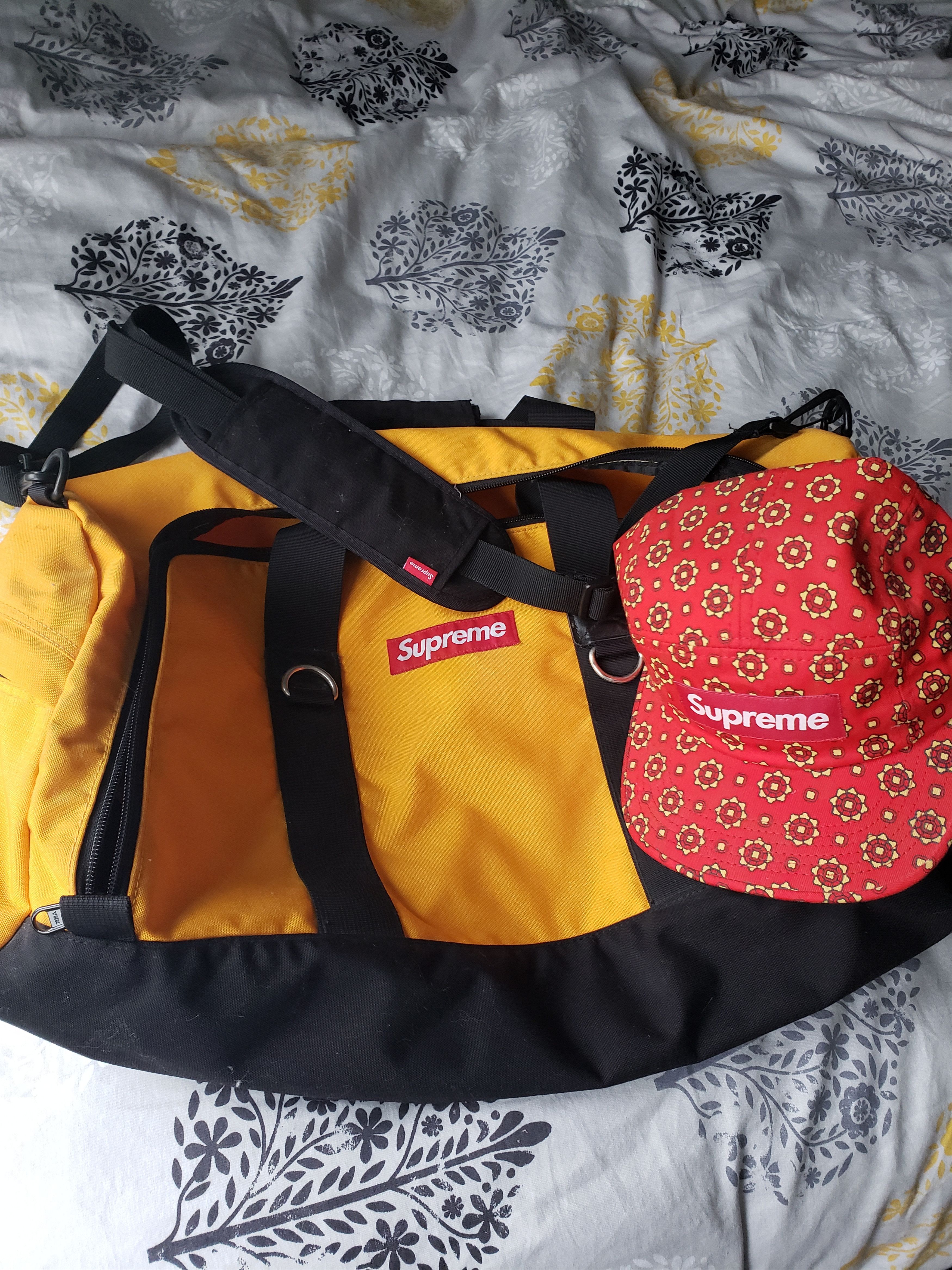 Yellow Supreme Duffle Bag Grailed