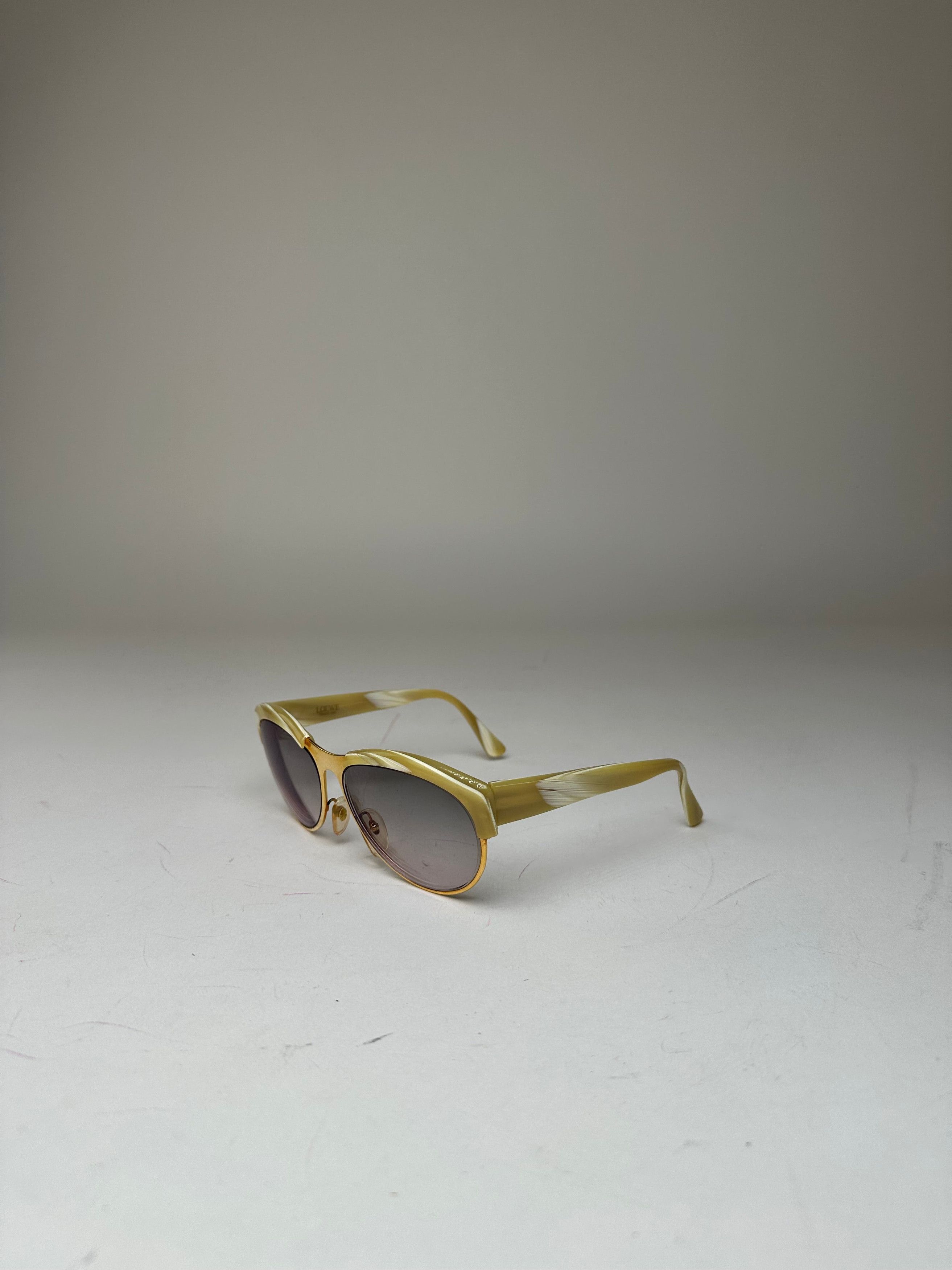Loewe Vintage Overd Sunglasses Gold Cream Size ONE SIZE - 4 Thumbnail