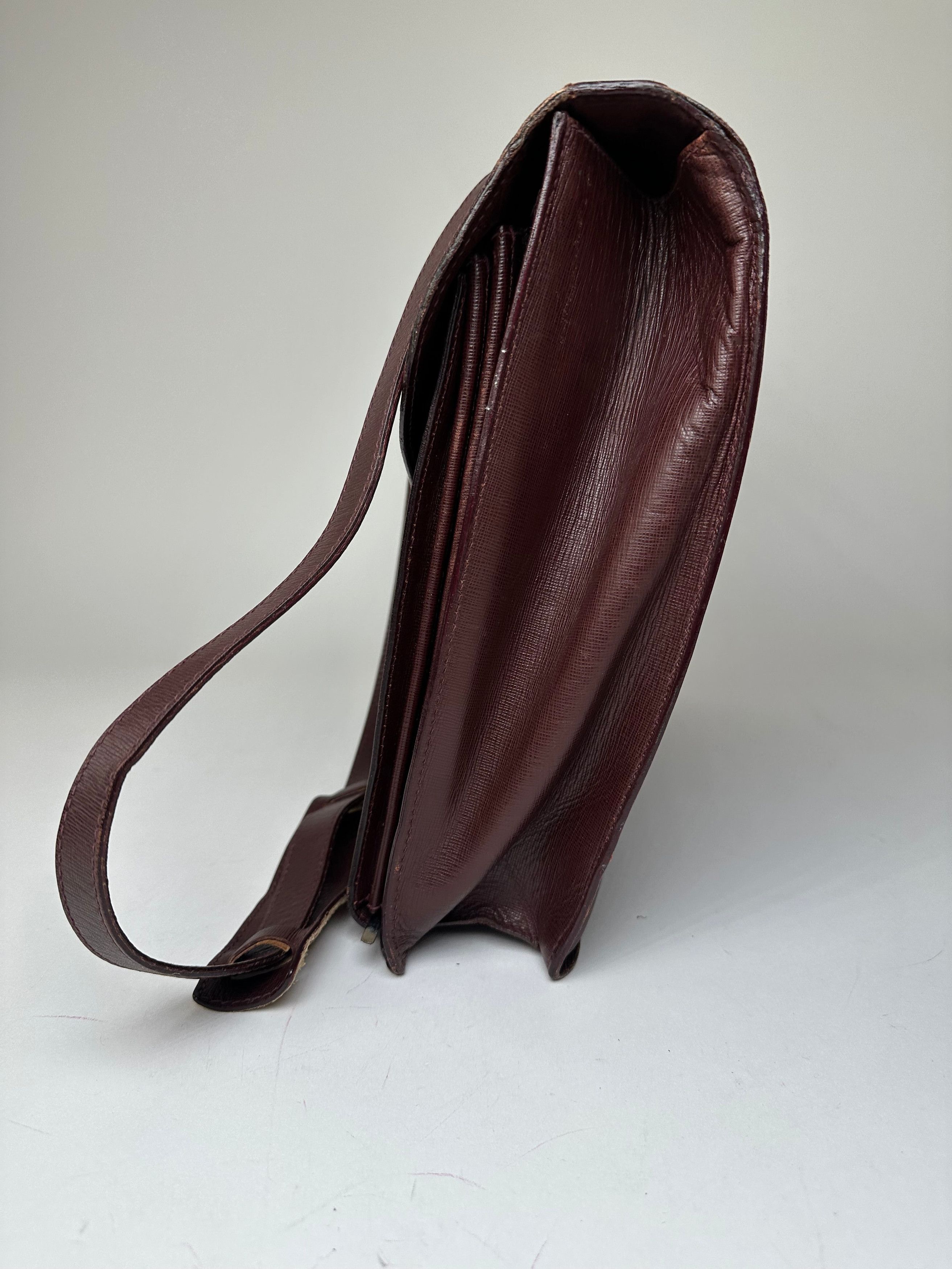 Gucci Vintage 2Way Leather Briefcase Burgundy Size ONE SIZE - 9 Thumbnail