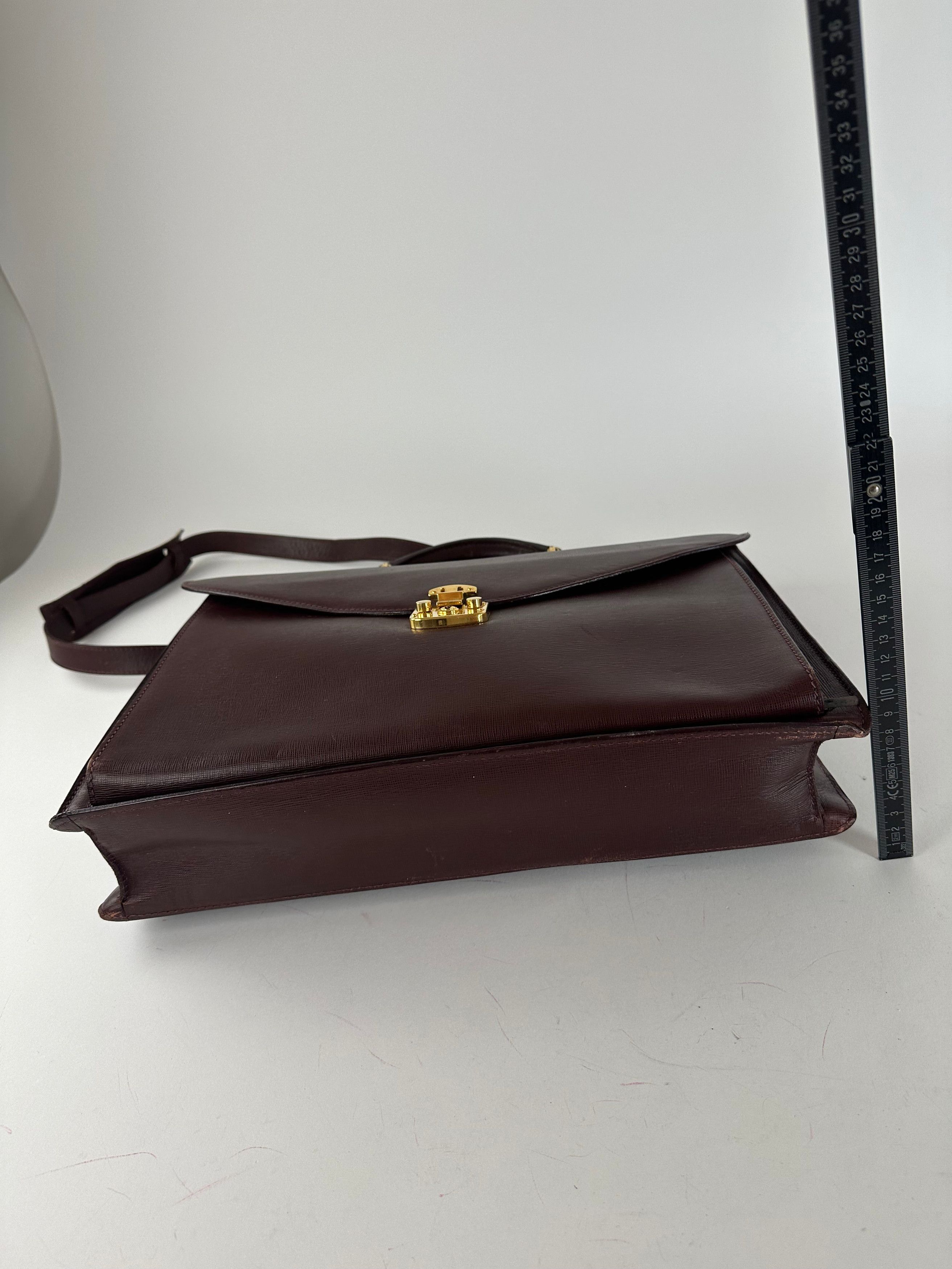 Gucci Vintage 2Way Leather Briefcase Burgundy Size ONE SIZE - 14 Thumbnail