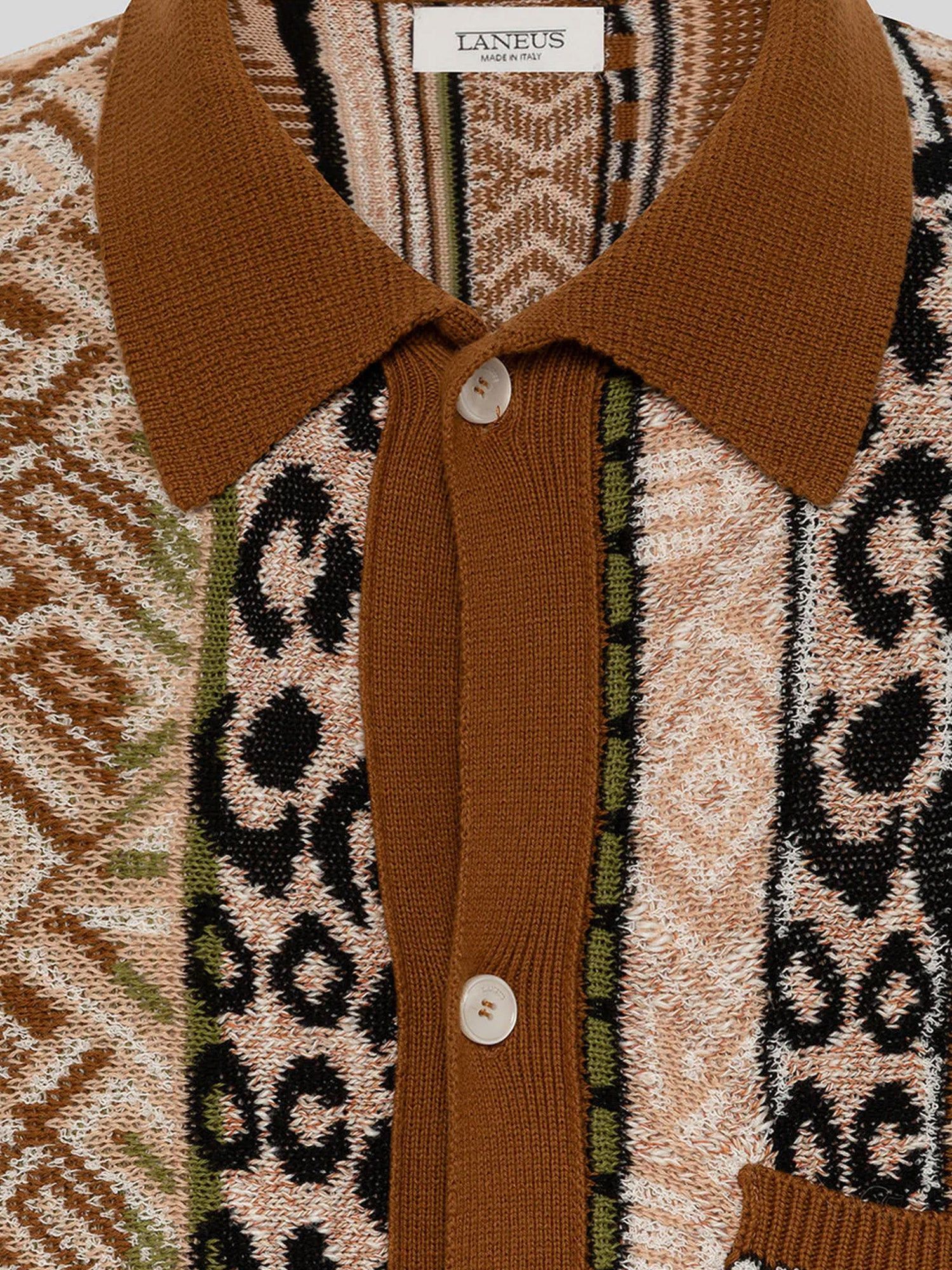 Laneus Multicolor Knitted Shirt Size US XL / EU 56 / 4 - 3 Thumbnail